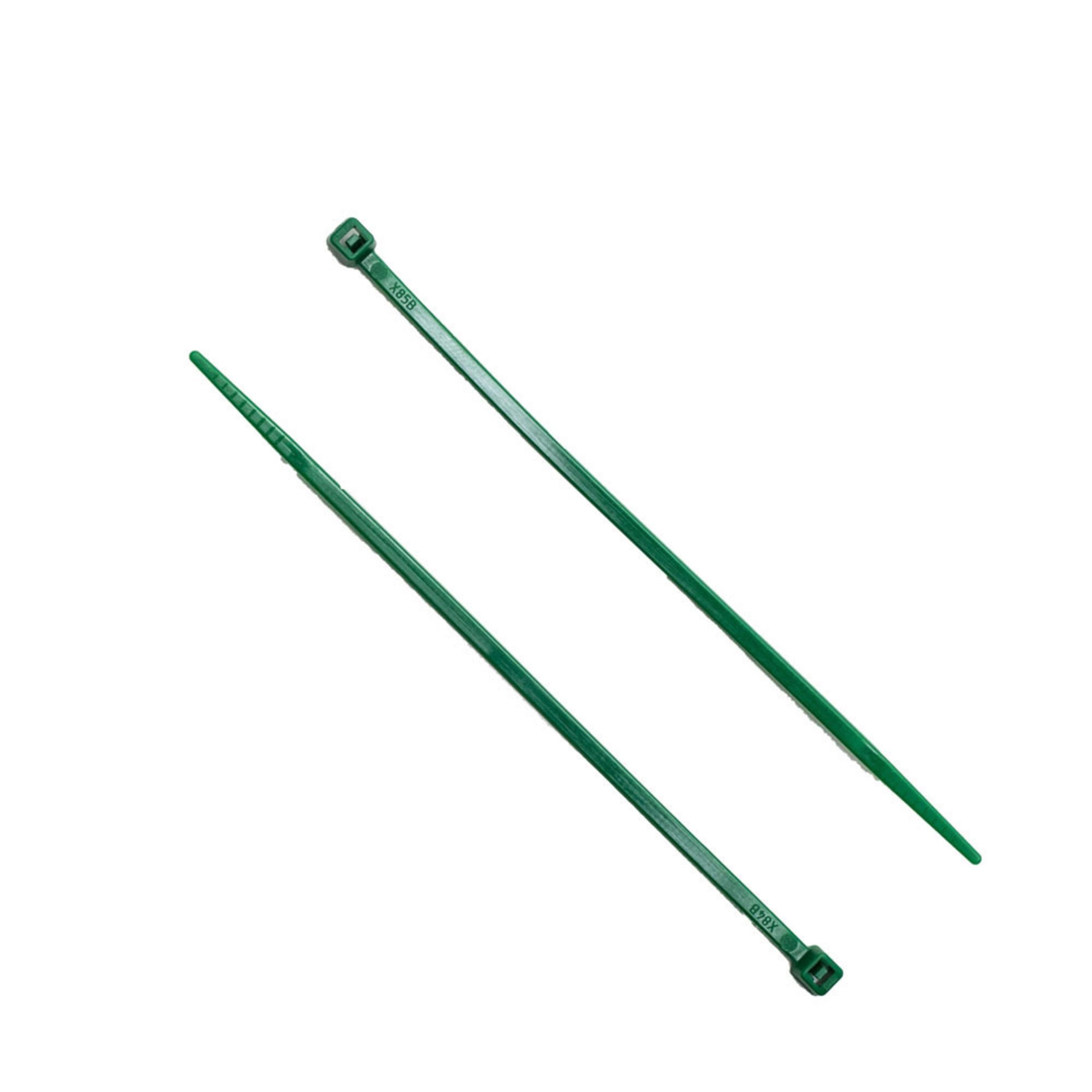 4-inch Dark Green Multi-Purpose Zip Tie, 18-lb Tensile Strength, UL 21 Listed, 100-Pack