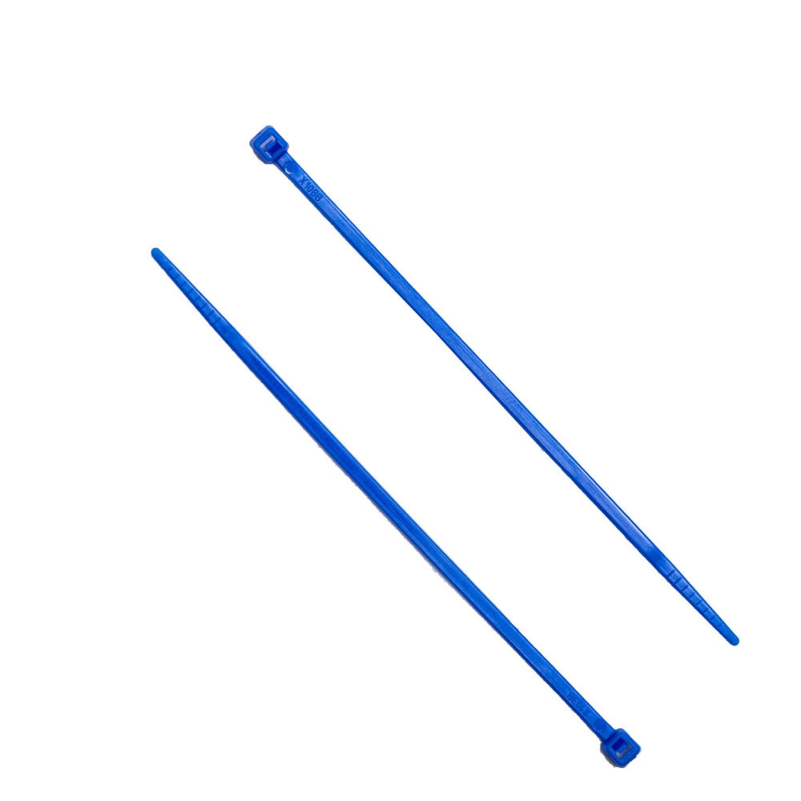 4-inch Blue Multi-Purpose Zip Tie, 18-lb Tensile Strength, 100-Pack