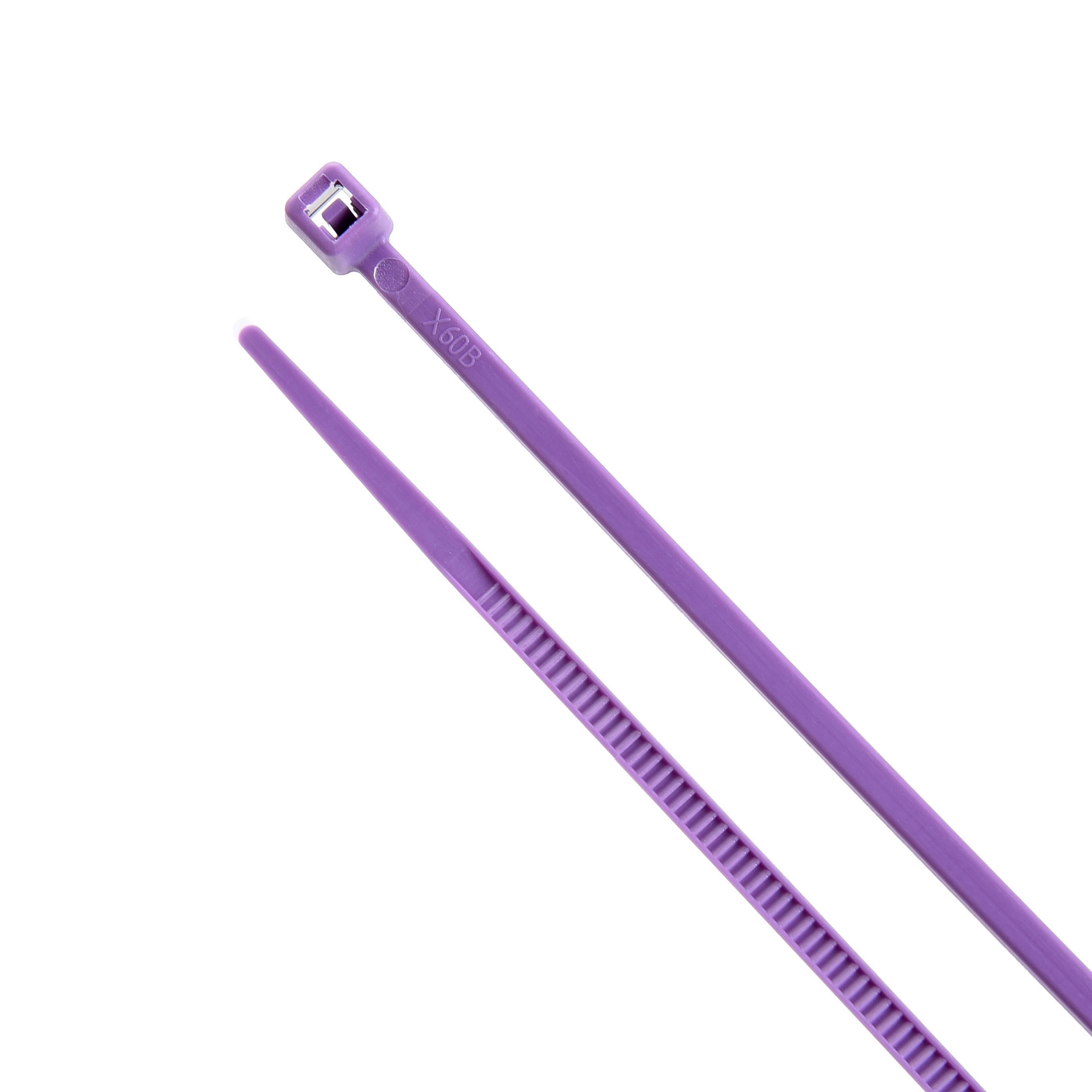 5-inch Purple Multi-Purpose Zip Tie, 18-lb Tensile Strength, 100-Pack