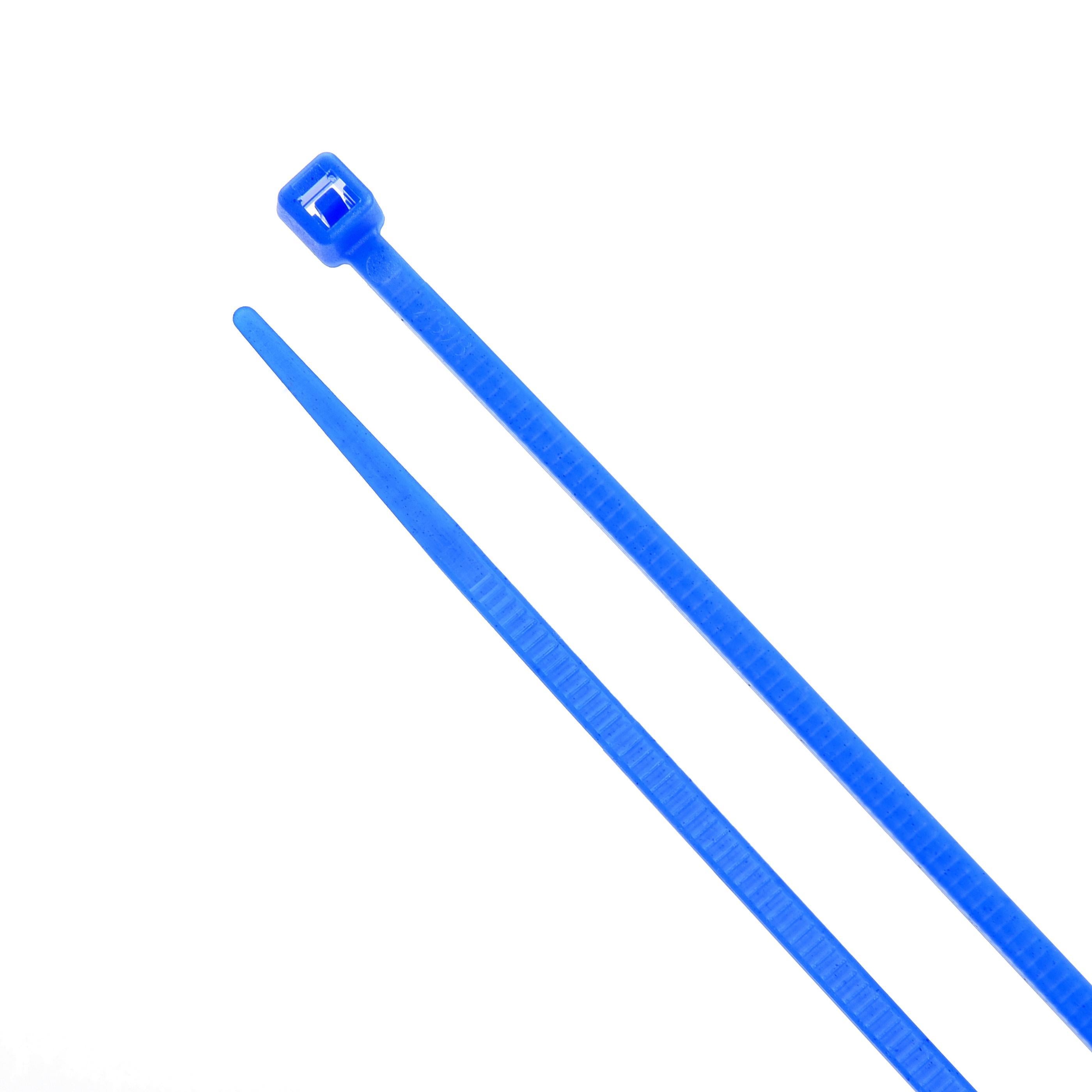 5-inch Blue Multi-Purpose Zip Tie, 18-lb Tensile Strength, 100-Pack