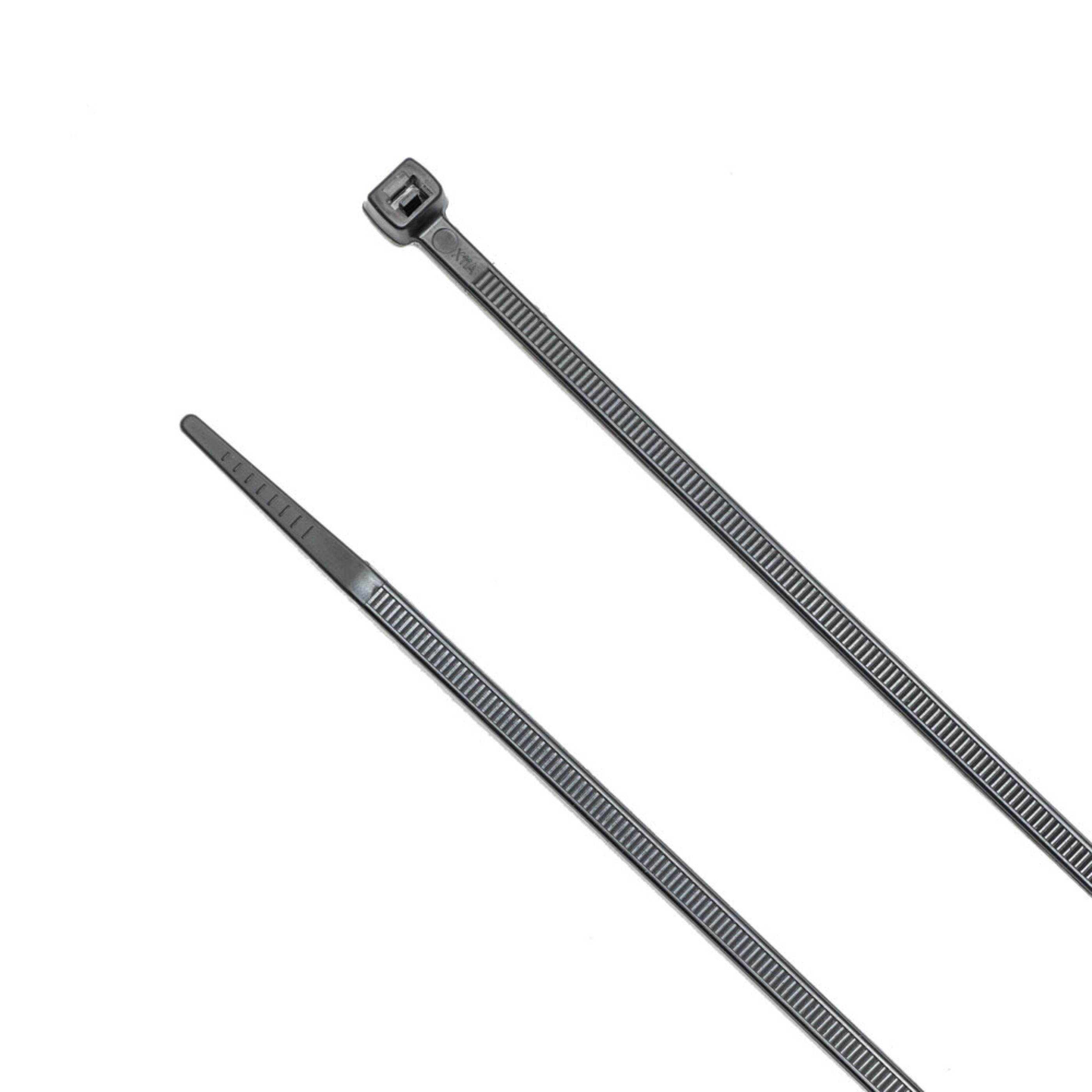 11-inch UV Resistant Black Multi-Purpose Zip Tie, 75-lb Tensile Strength, UL 21S Listed, 1,000-Pack