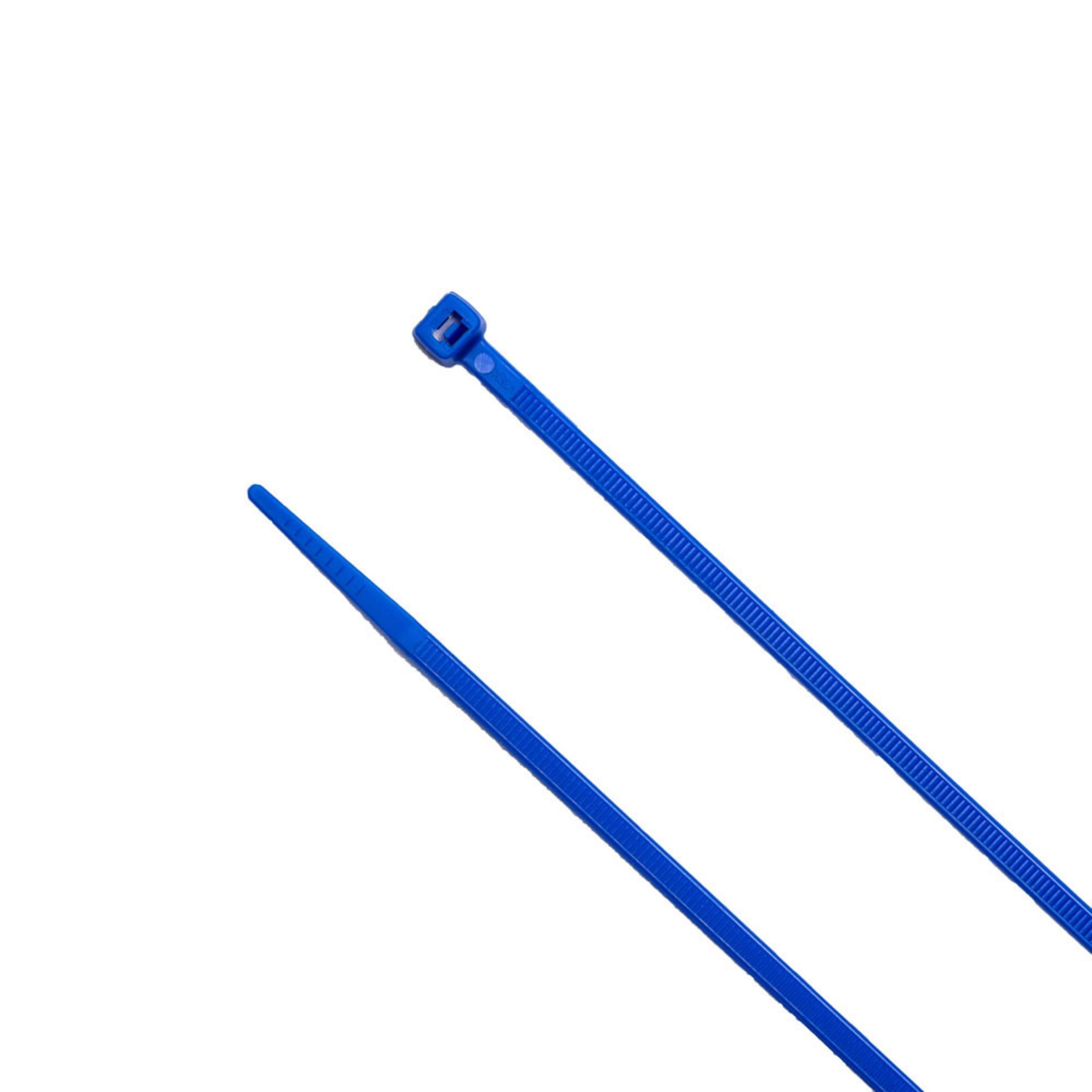11-inch Blue Multi-Purpose Zip Tie, 75-lb Tensile Strength, UL 21S Listed, 100-Pack