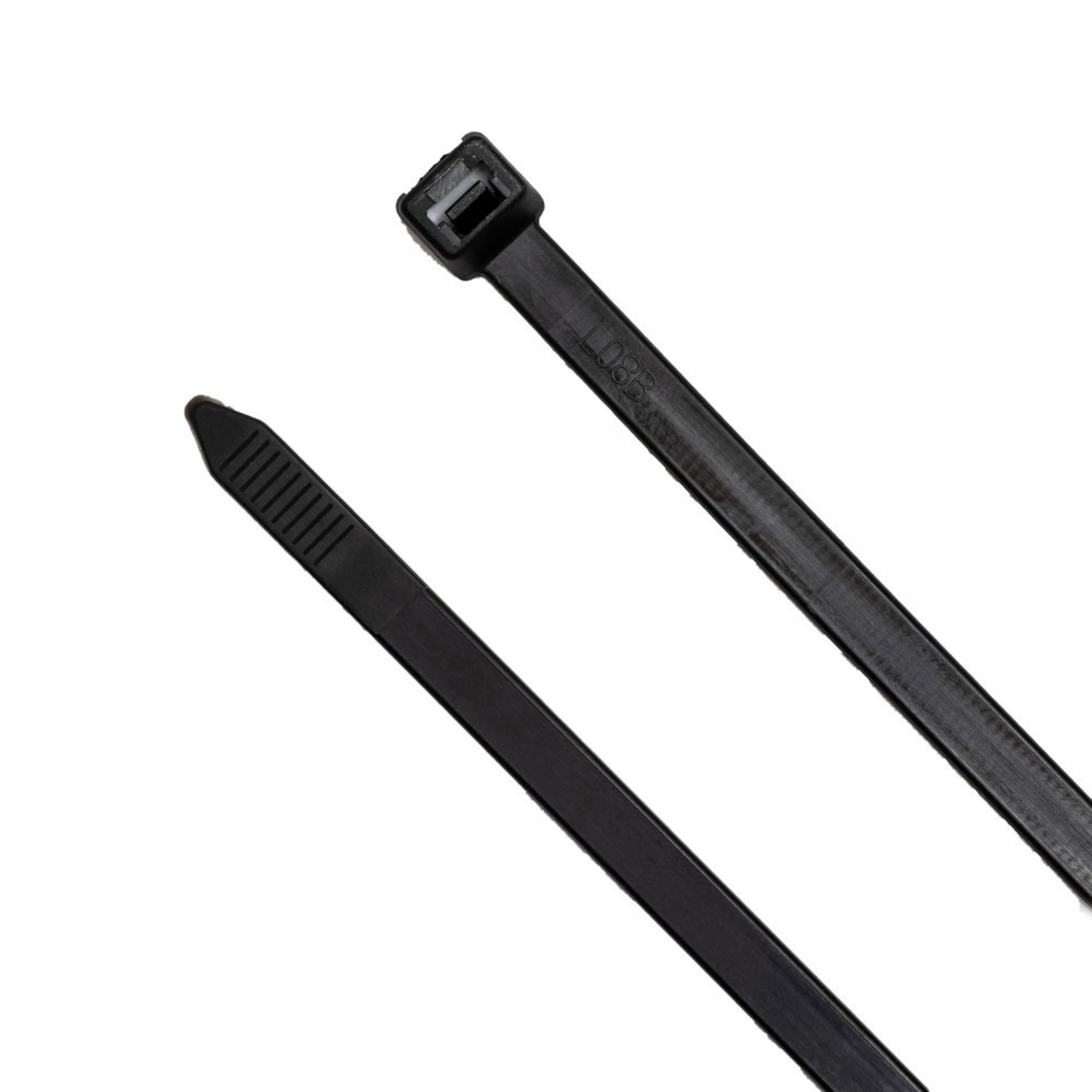 18-inch UV Resistant Black Multi-Purpose Zip Tie, 175-lb Tensile Strength, UL 21S Listed, 50-Pack