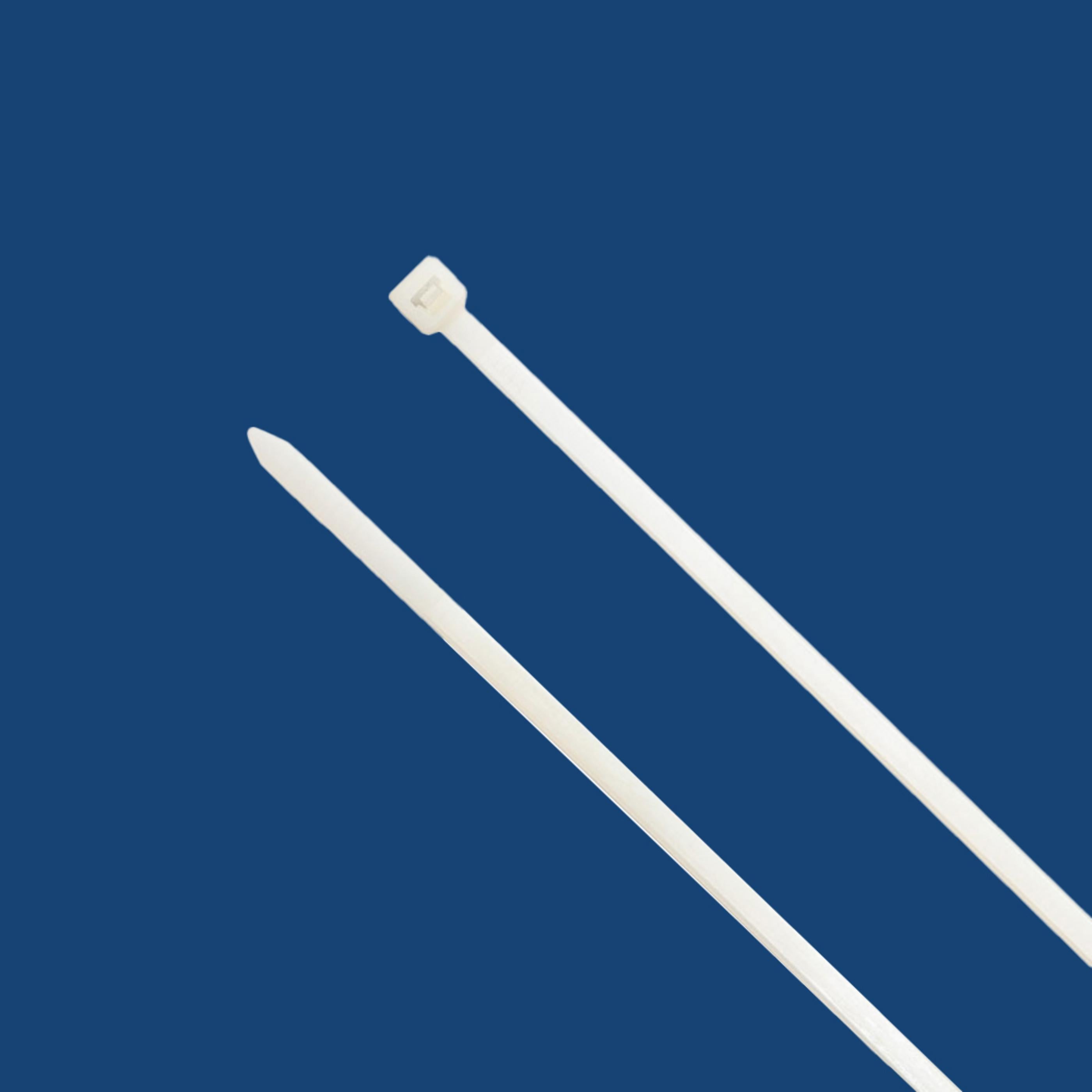 8-inch Natural Releasable Pawl Zip Tie, 50-lb Tensile Strength, UL 21 Listed, 100-Pack