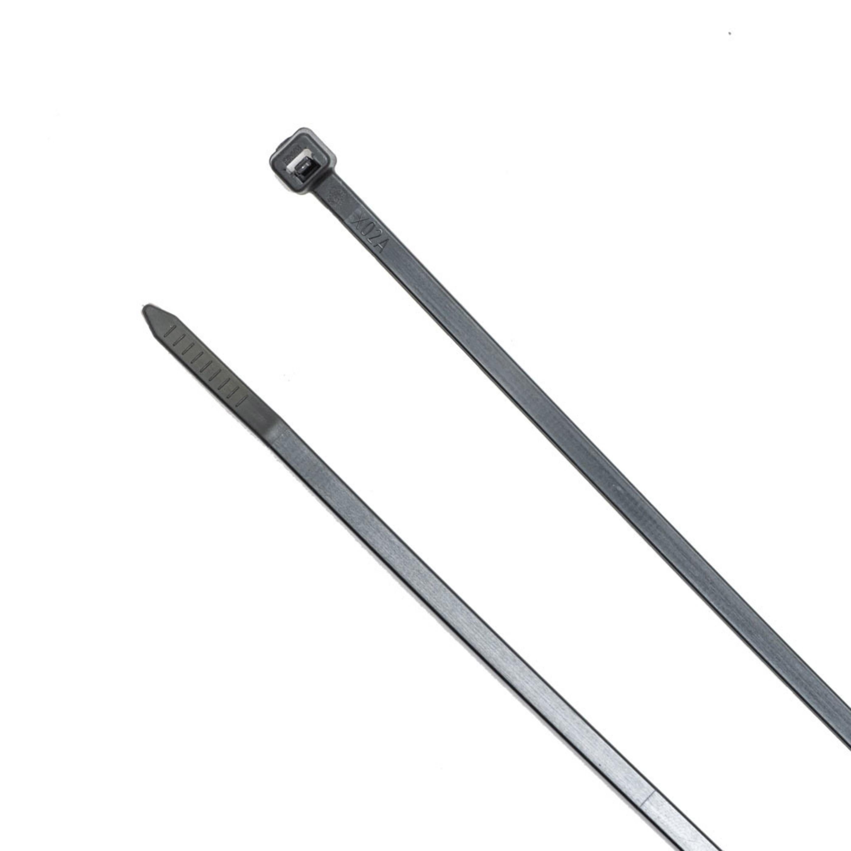 15-inch UV Resistant Black Releasable Pawl Zip Tie, 50-lb Tensile Strength, UL 21 Listed, 100-Pack
