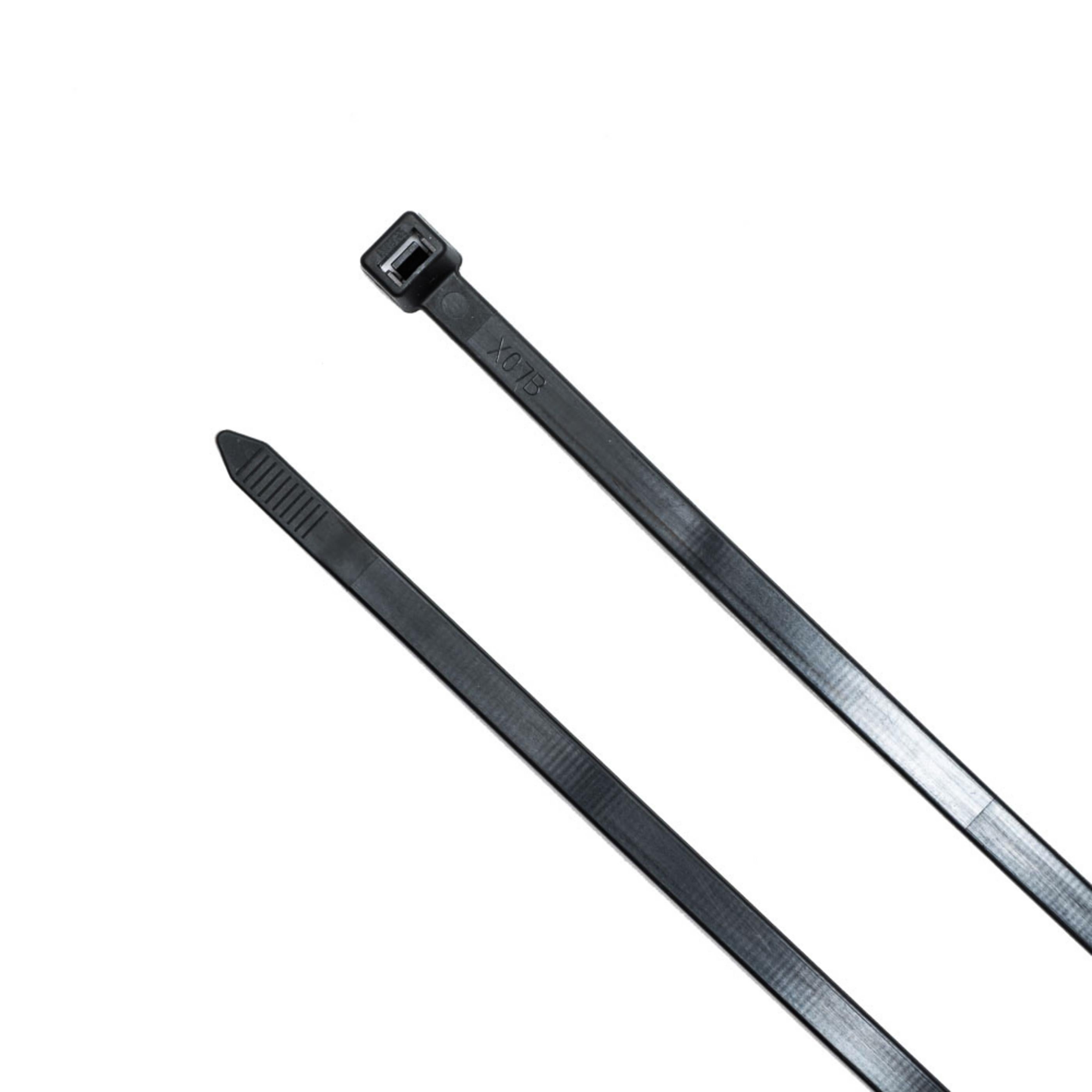 8-inch UV Resistant Black Multi-Purpose Zip Tie, 120-lb Tensile Strength, UL 21S Listed, 100-Pack