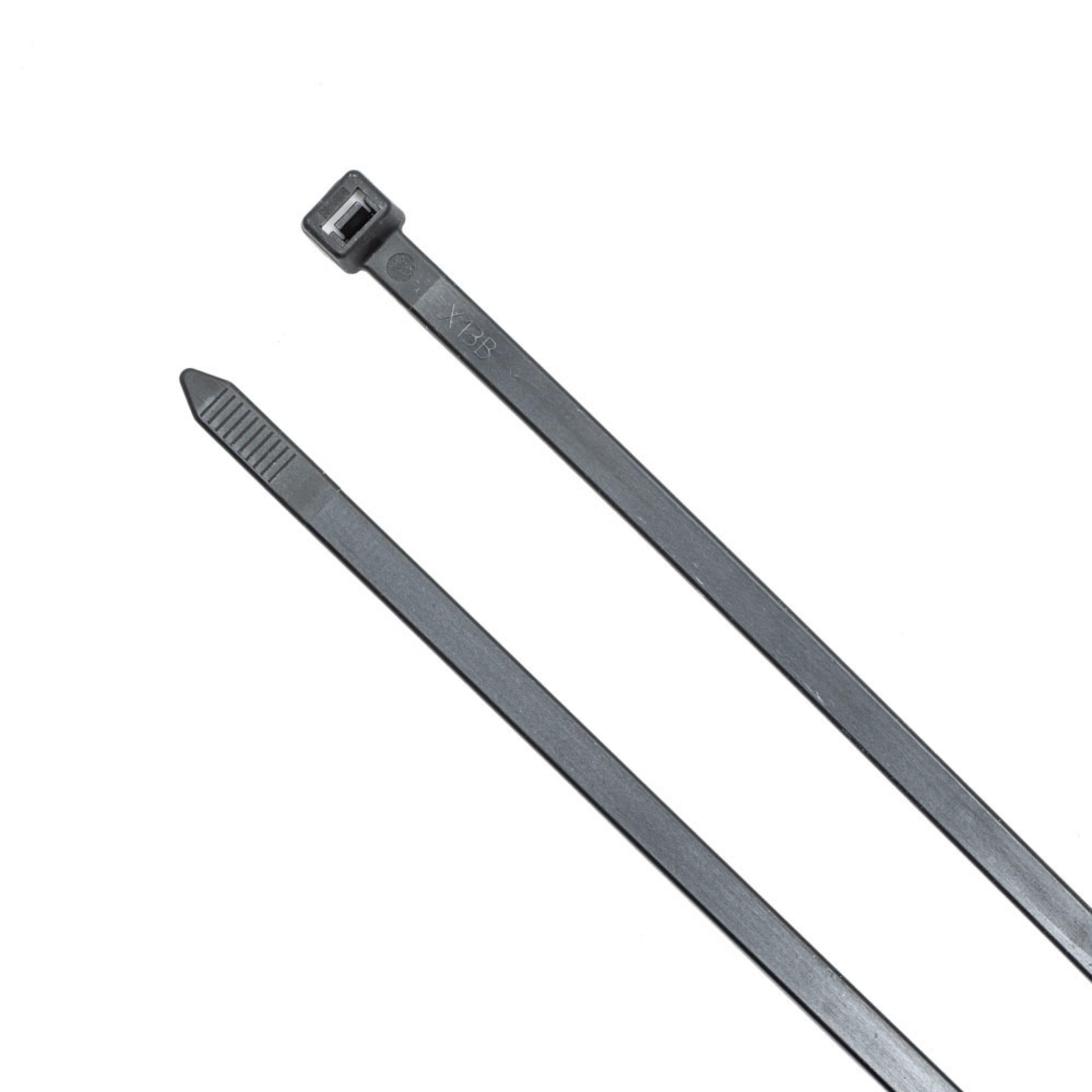 14-inch UV Resistant Black Multi-Purpose Zip Tie, 120-lb Tensile Strength, UL 21S Listed, 100-Pack