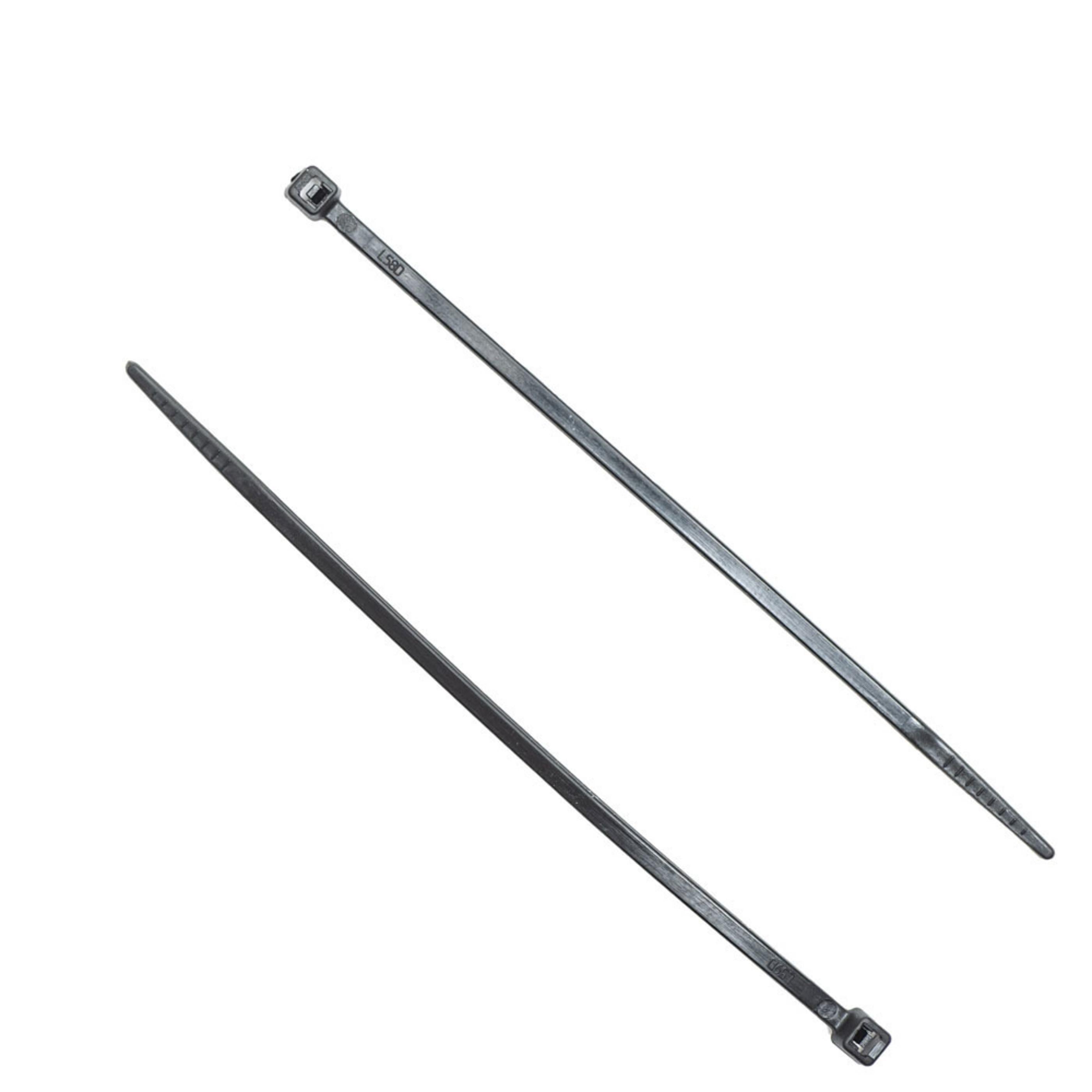 4-inch UV Resistant Black Fuel Hose Zip Tie, 18-lb Tensile Strength, 100-Pack