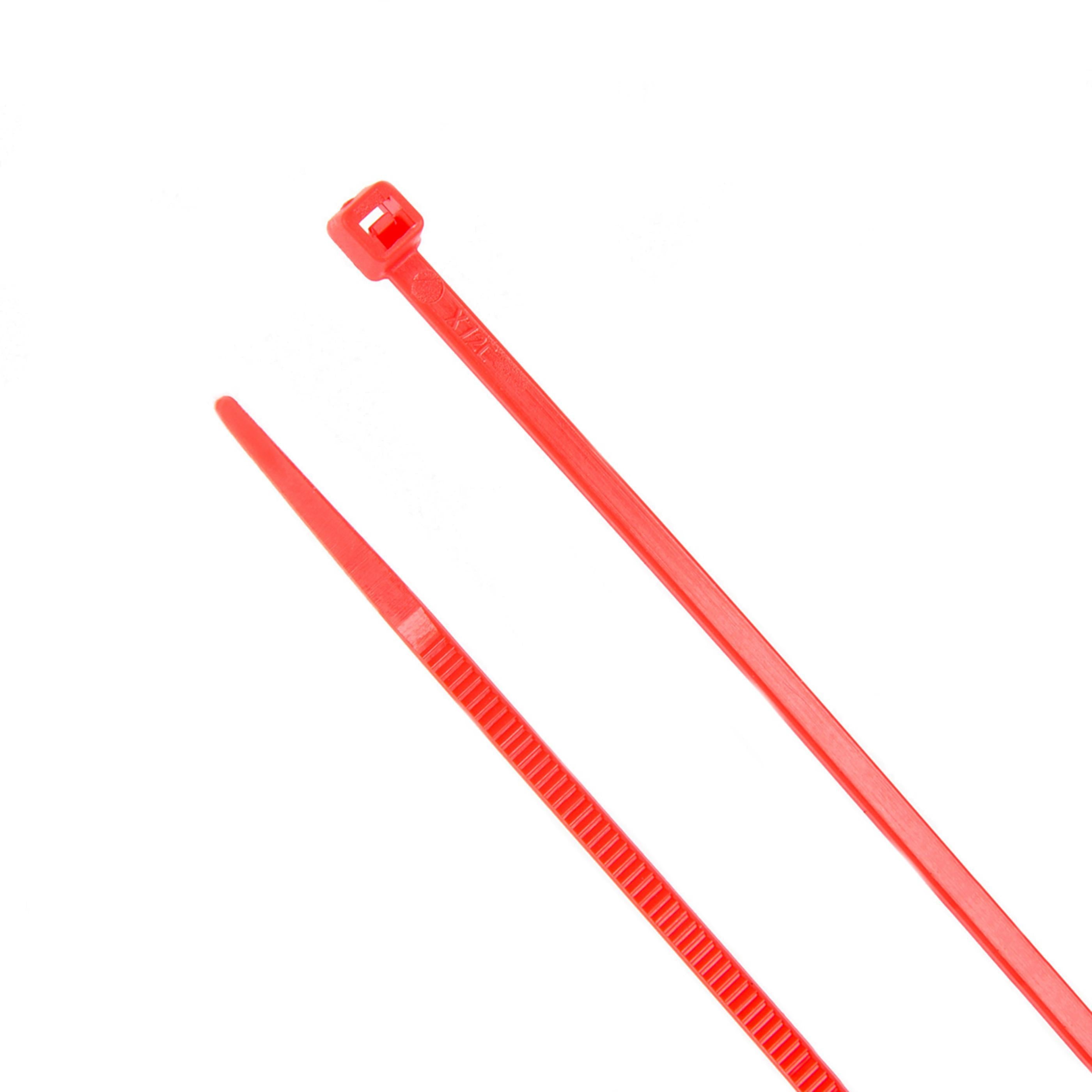 4-inch Red Multi-Purpose Zip Tie, 18-lb Tensile Strength, 100-Pack