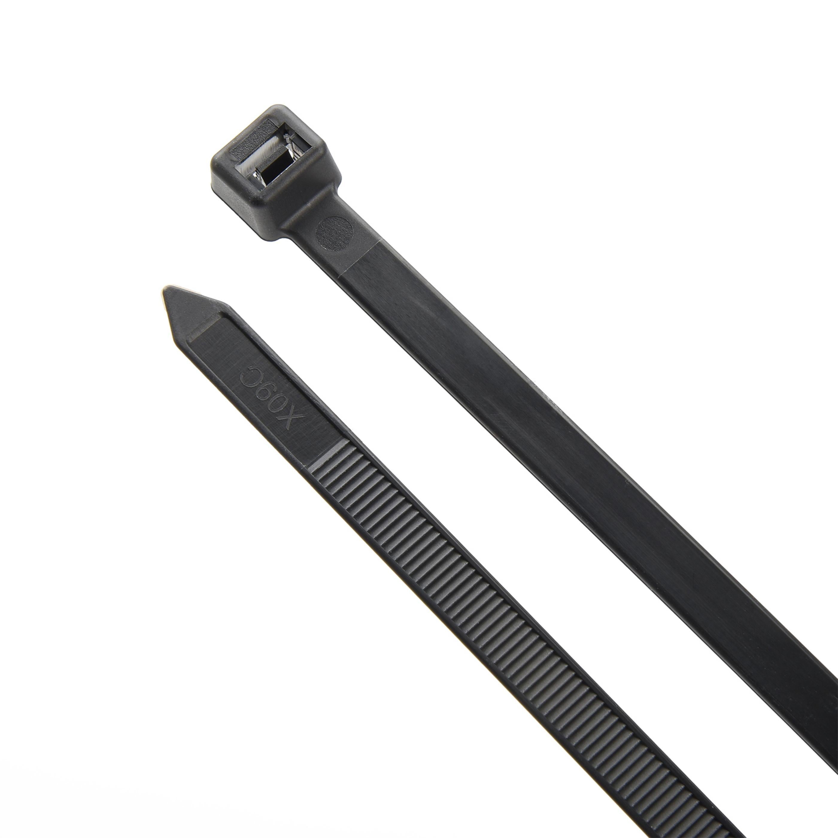 24-inch UV Resistant Black Multi-Purpose Zip Tie, 175-lb Tensile Strength, UL 21S Listed, 25-Pack