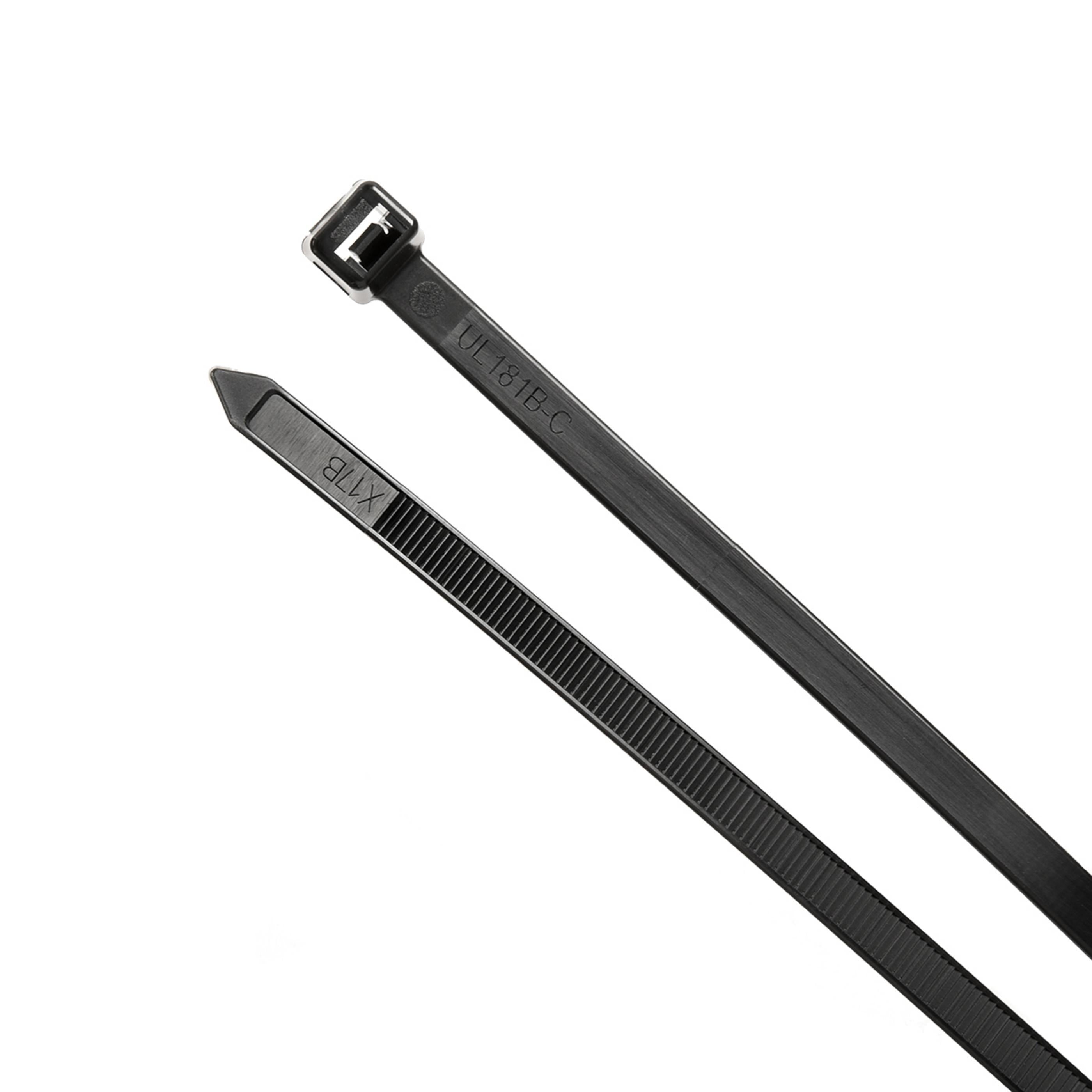 36-inch UV Resistant Black Multi-Purpose Zip Tie, 175-lb Tensile Strength, UL 21S Listed, 50-Pack
