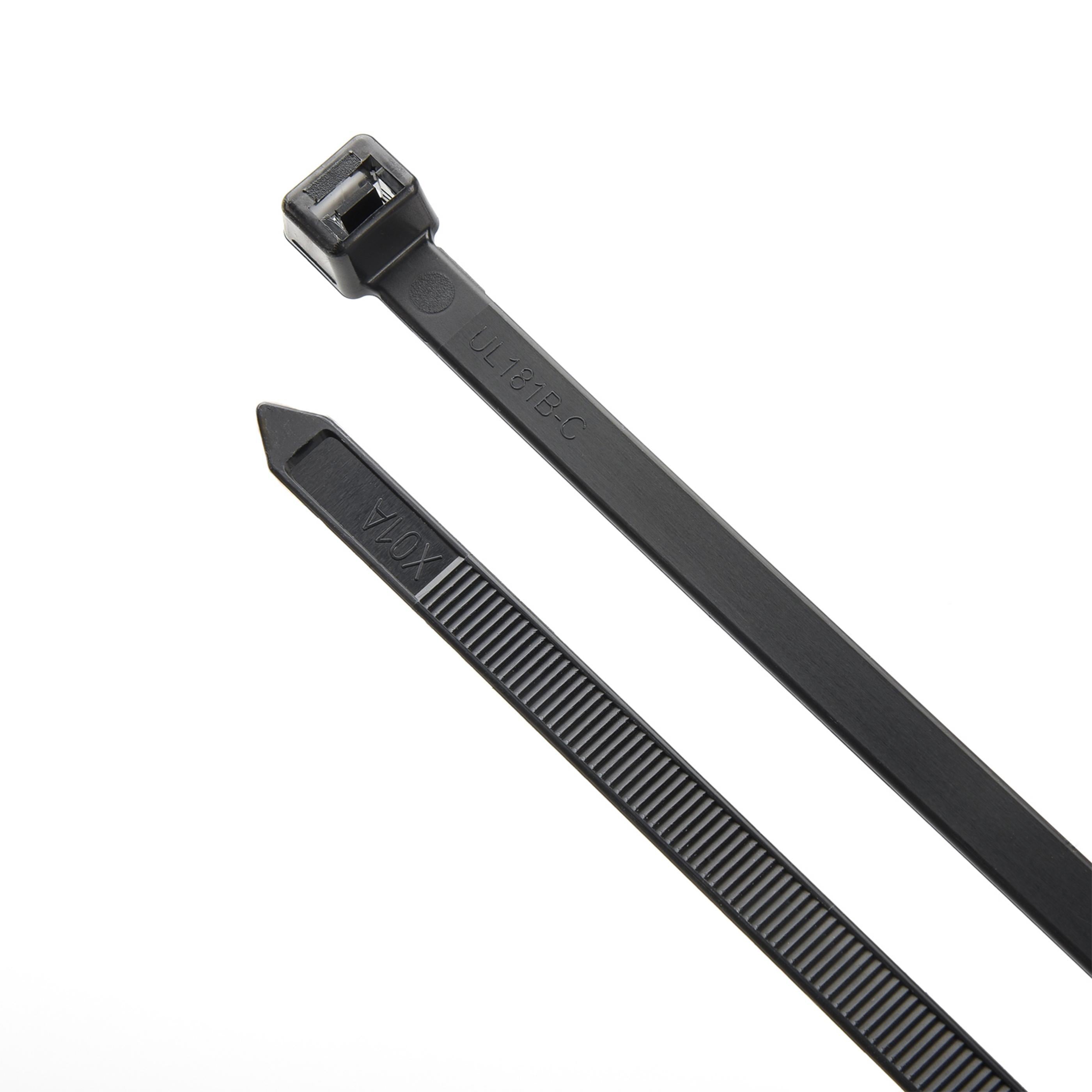 48-inch UV Resistant Black Multi-Purpose Zip Tie, 175-lb Tensile Strength, UL 21S Listed, 50-Pack