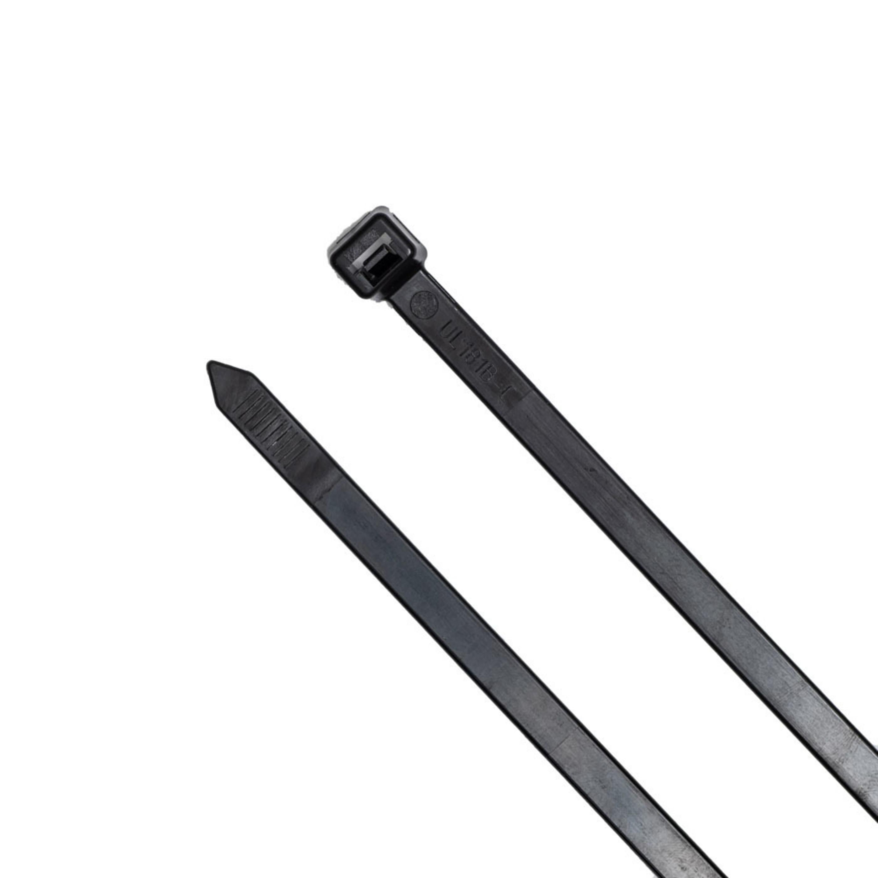 40-inch UV Resistant Black Multi-Purpose Zip Tie, 175-lb Tensile Strength, UL 21S Listed, 50-Pack