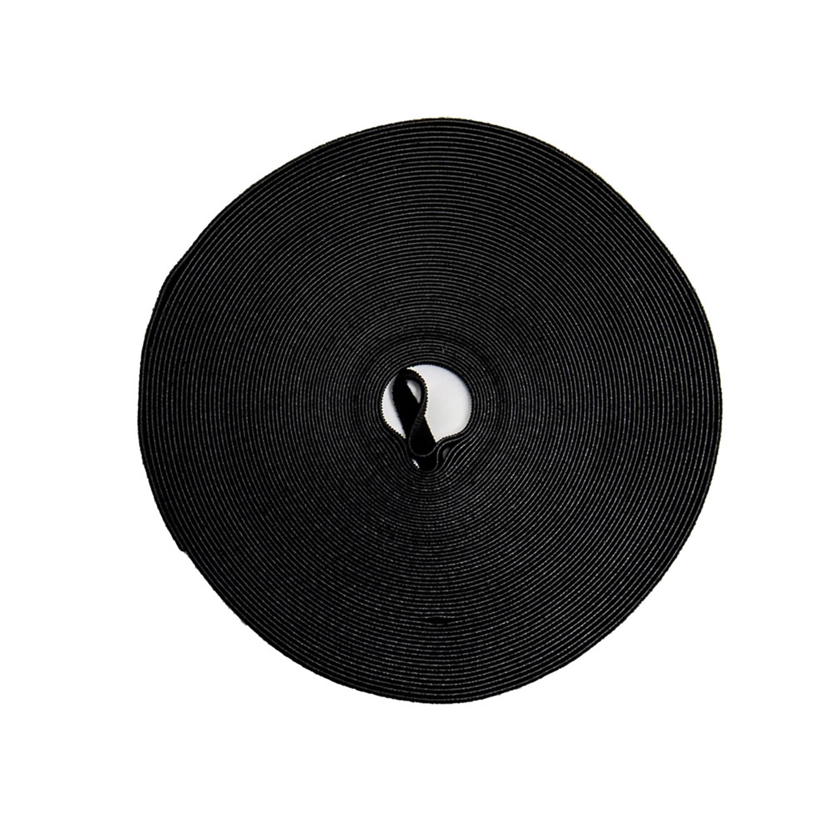 3/8-inch Black Hook and Loop, 6-lb Tensile Strength, 25 Yards