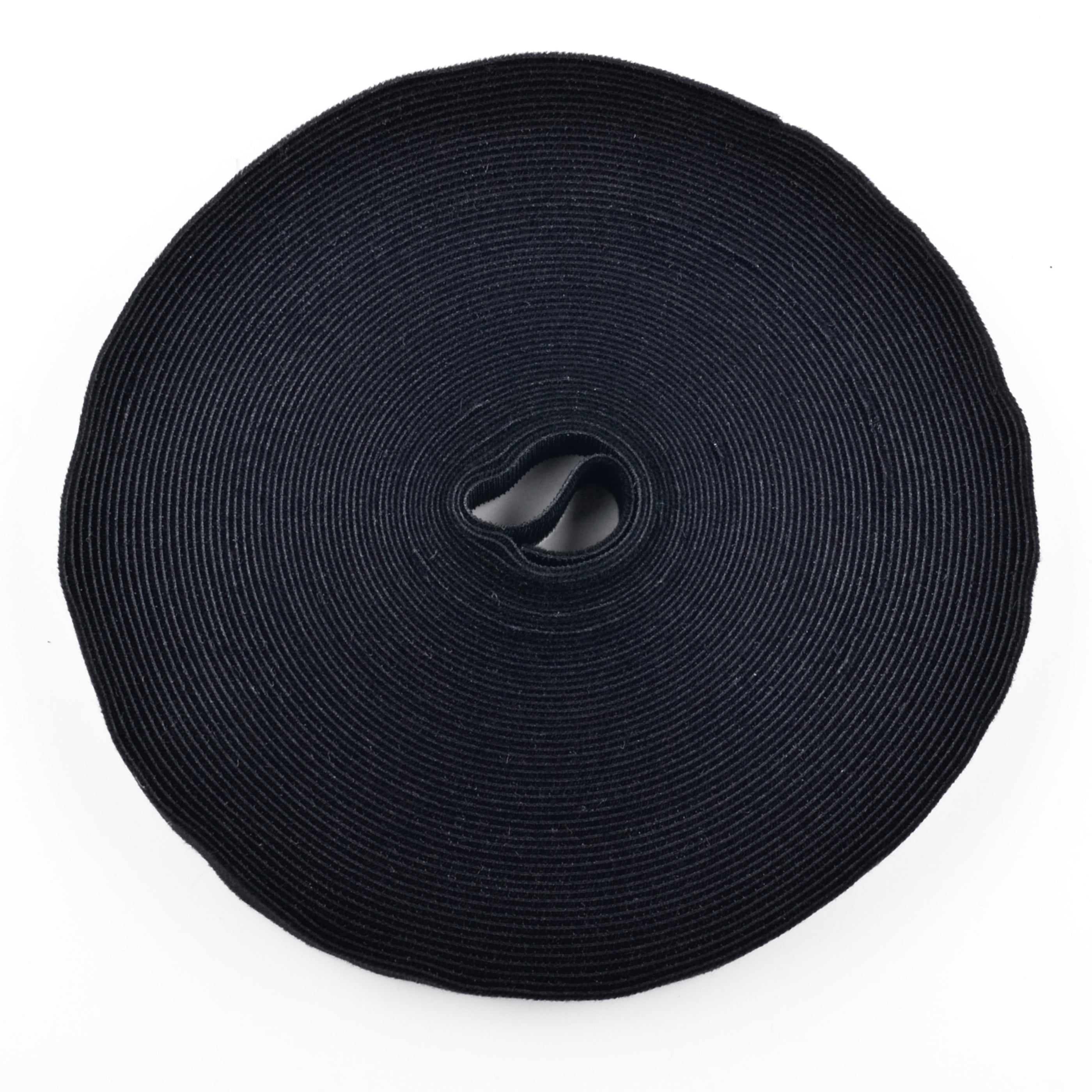 3/4-inch Black Hook and Loop, 6-lb Tensile Strength, 25 Yards