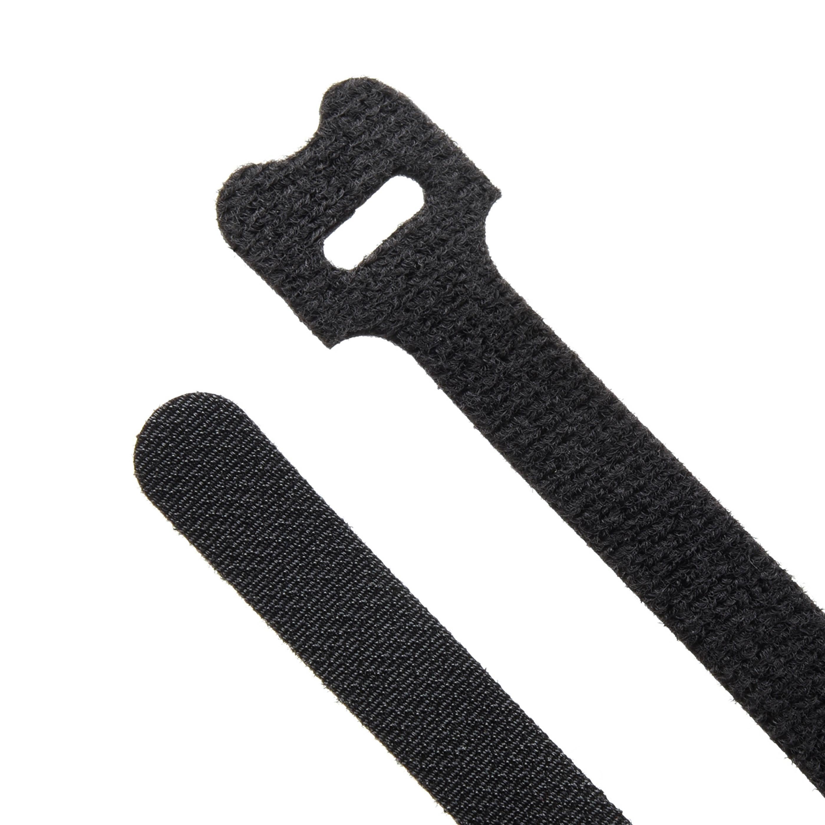5-inch Black Hook and Loop, 6-lb Tensile Strength, 100-Pack