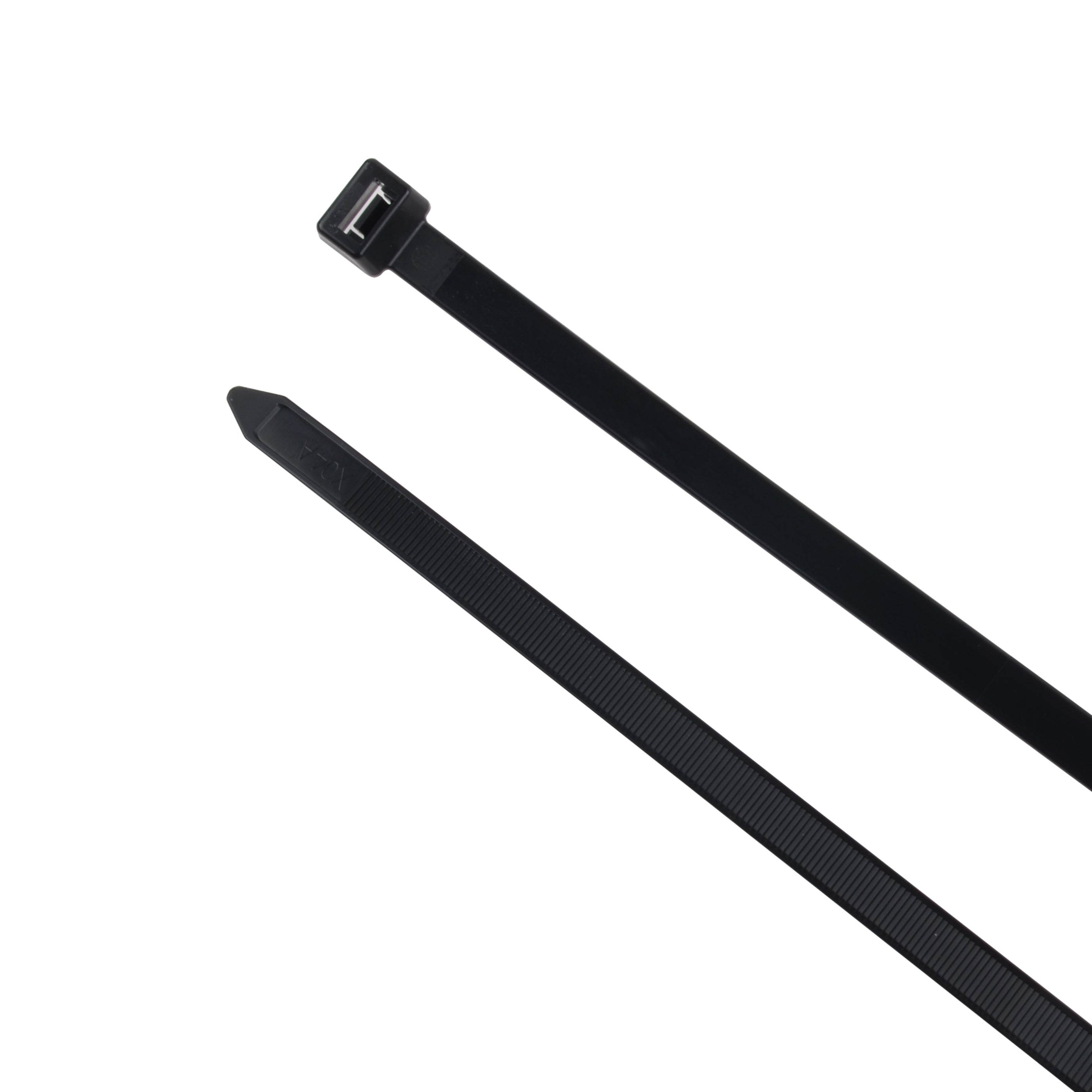 22-inch UV Resistant Black Multi-Purpose Zip Tie, 250-lb Tensile Strength, UL 21 Listed, 100-Pack