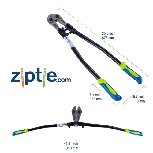 Bolt Cutter with Soft Rubber Grip, Chrome Molybdenum Steel Blade - 24 in.
