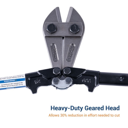 Bolt Cutter with Soft Rubber Grip, Chrome Molybdenum Steel Blade - 24 in.