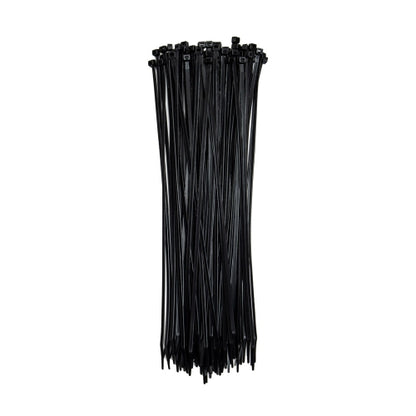 14-inch Nylon 12 UV Resistant Black Solar Rated Zip Tie, 50-lb Tensile Strength, 100-Pack