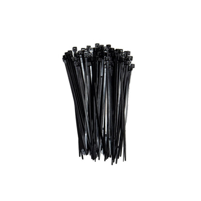 4-inch UV Resistant Black Multi-Purpose Zip Tie, 18-lb Tensile Strength, UL 21 Listed, 100-Pack