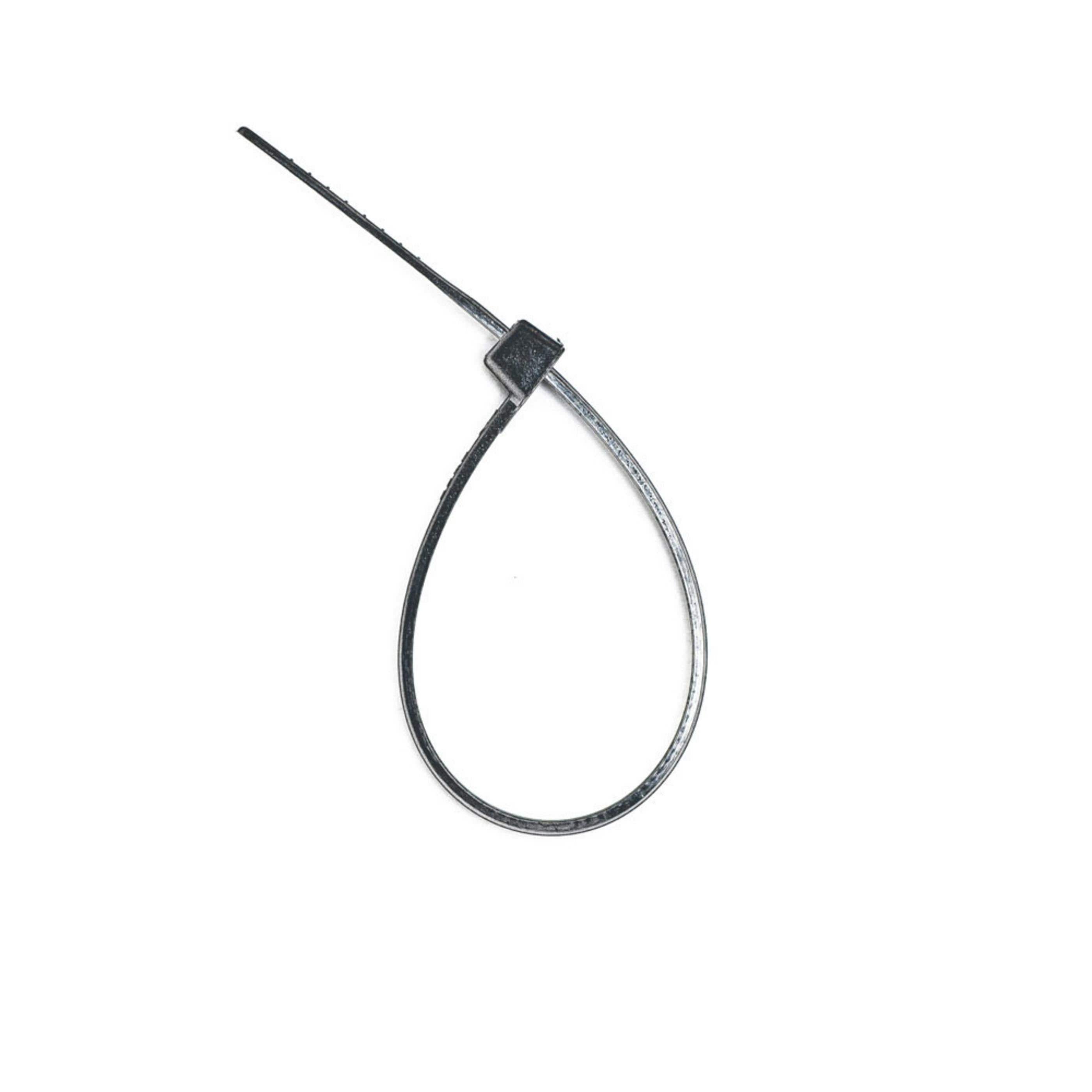 4-inch UV Resistant Black Multi-Purpose Zip Tie, 18-lb Tensile Strength, UL 21 Listed, 100-Pack