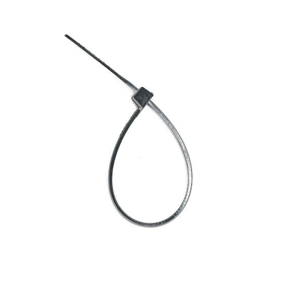4-inch UV Resistant Black Multi-Purpose Zip Tie, 18-lb Tensile Strength, UL 21 Listed, 100-Pack