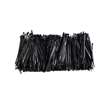 1000-Pack 4 Inch Black Nylon Zip Ties – 25lb Strength, UL Listed