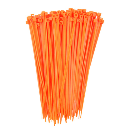 5-inch Fluorescent Orange Multi-Purpose Zip Tie, 18-lb Tensile Strength, 100-Pack