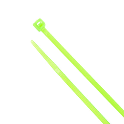 5-inch Fluorescent Green Multi-Purpose Zip Tie, 18-lb Tensile Strength, UL 21 Listed, 100-Pack