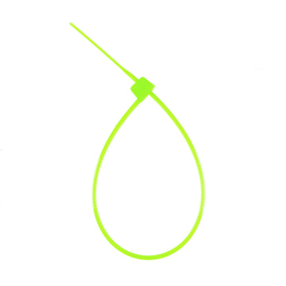 5-inch Fluorescent Green Multi-Purpose Zip Tie, 18-lb Tensile Strength, UL 21 Listed, 100-Pack