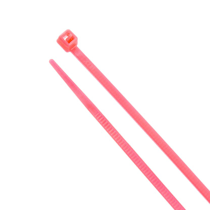5-inch Fluorescent Pink Multi-Purpose Zip Tie, 18-lb Tensile Strength, UL 21 Listed, 100-Pack