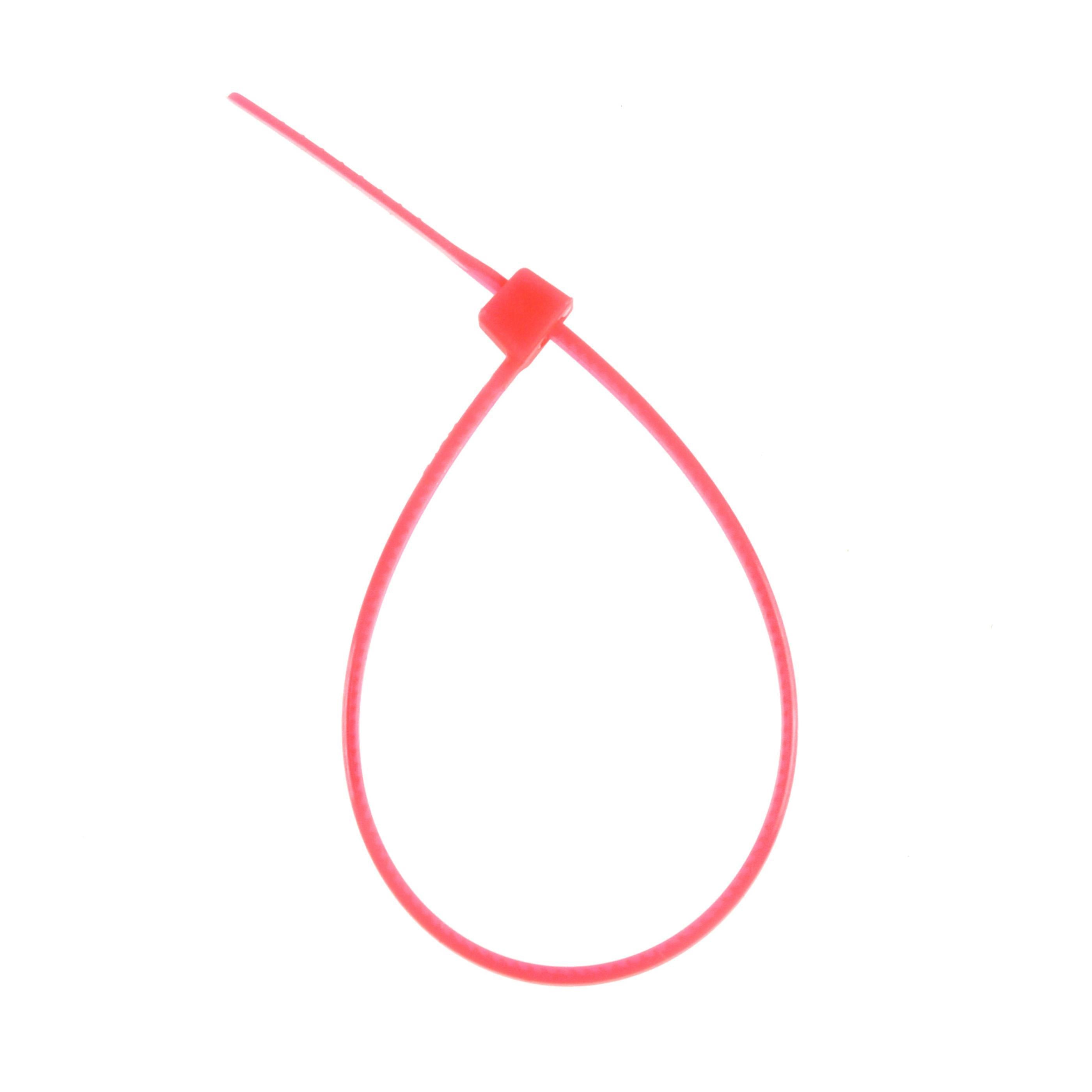 5-inch Fluorescent Pink Multi-Purpose Zip Tie, 18-lb Tensile Strength, UL 21 Listed, 100-Pack