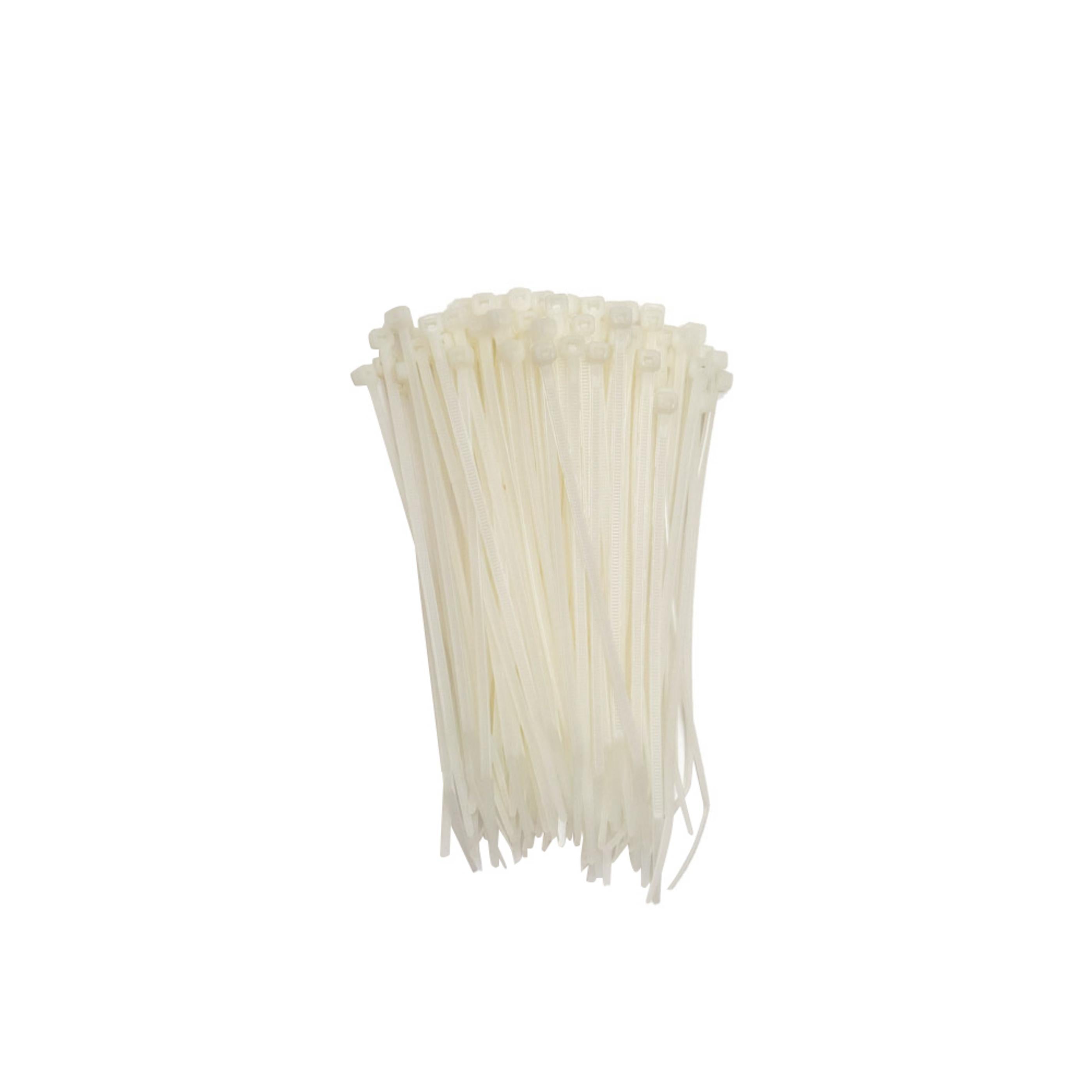 6-inch Natural Multi-Purpose Zip Tie, 45-lb Tensile Strength, UL 21 Listed, 100-Pack