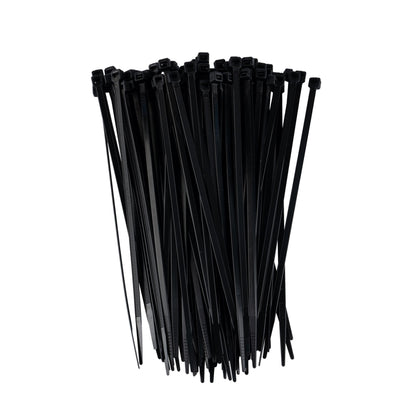 8-inch UV Resistant Black Multi-Purpose Zip Tie, 50-lb Tensile Strength, UL 21S Listed, 100-Pack