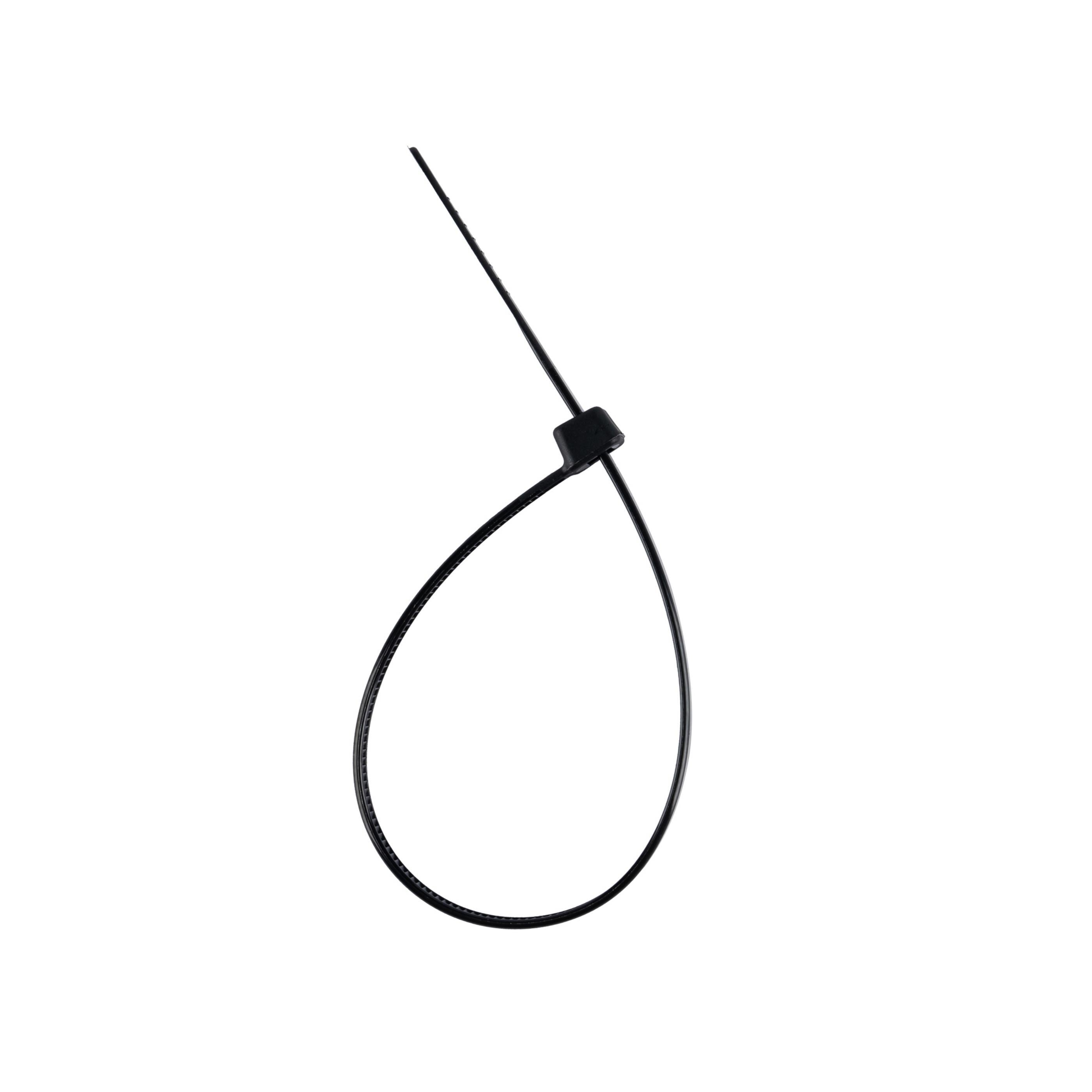 8-inch UV Resistant Black Multi-Purpose Zip Tie, 50-lb Tensile Strength, UL 21S Listed, 100-Pack