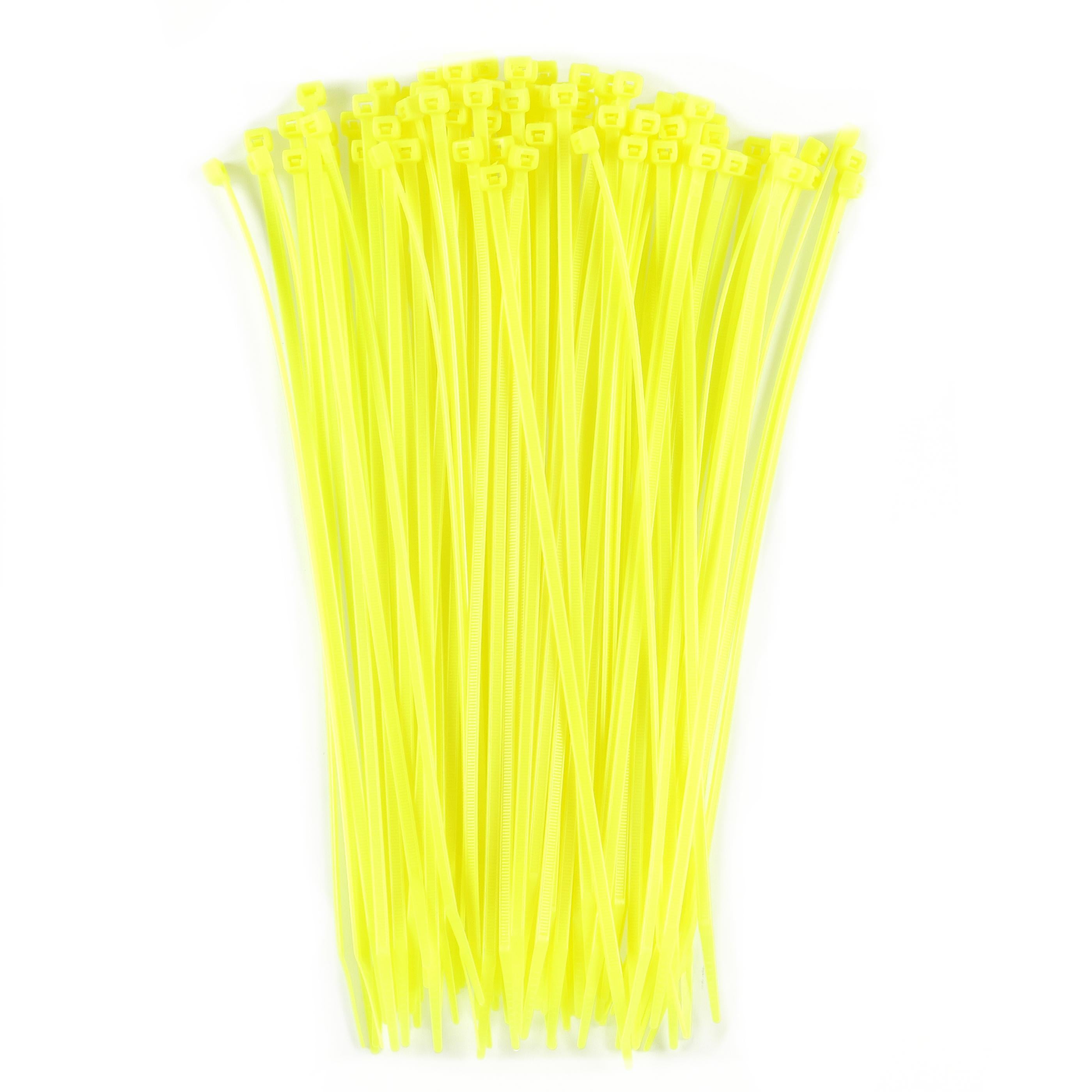 11-inch Fluorescent Yellow Multi-Purpose Zip Tie, 75-lb
