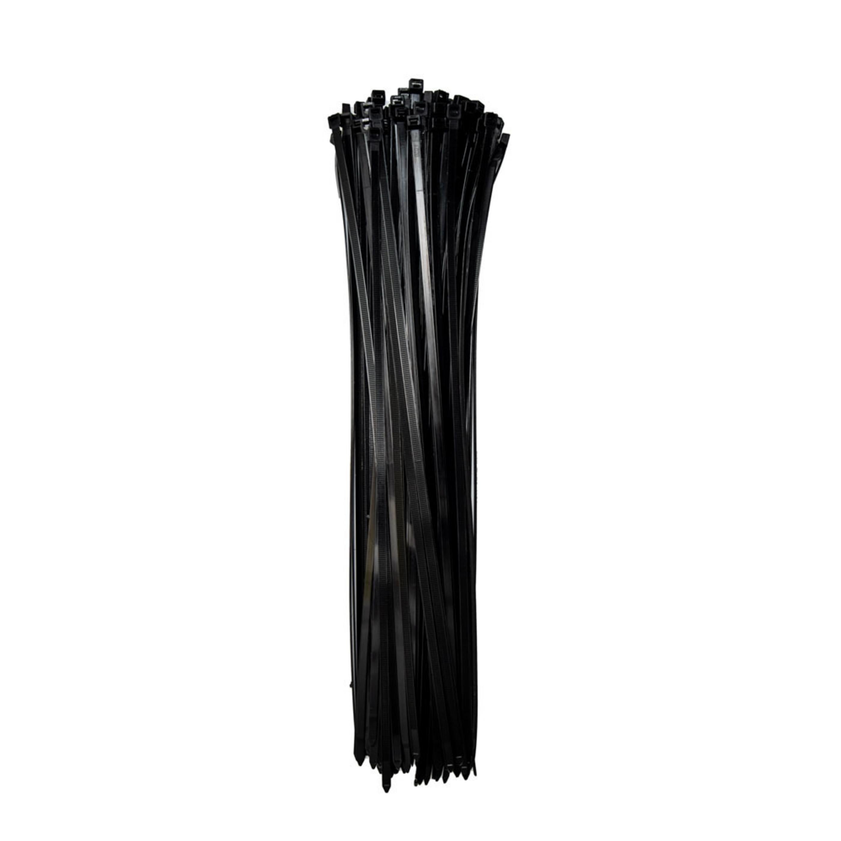 18-inch UV Resistant Black Multi-Purpose Zip Tie, 120-lb Tensile Strength, UL 21S Listed, 100-Pack