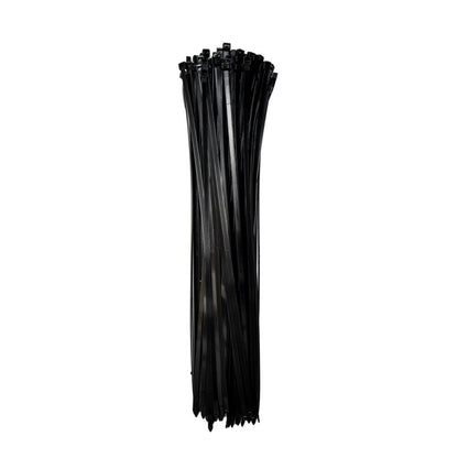 18-inch UV Resistant Black Multi-Purpose Zip Tie, 120-lb Tensile Strength, UL 21S Listed, 100-Pack