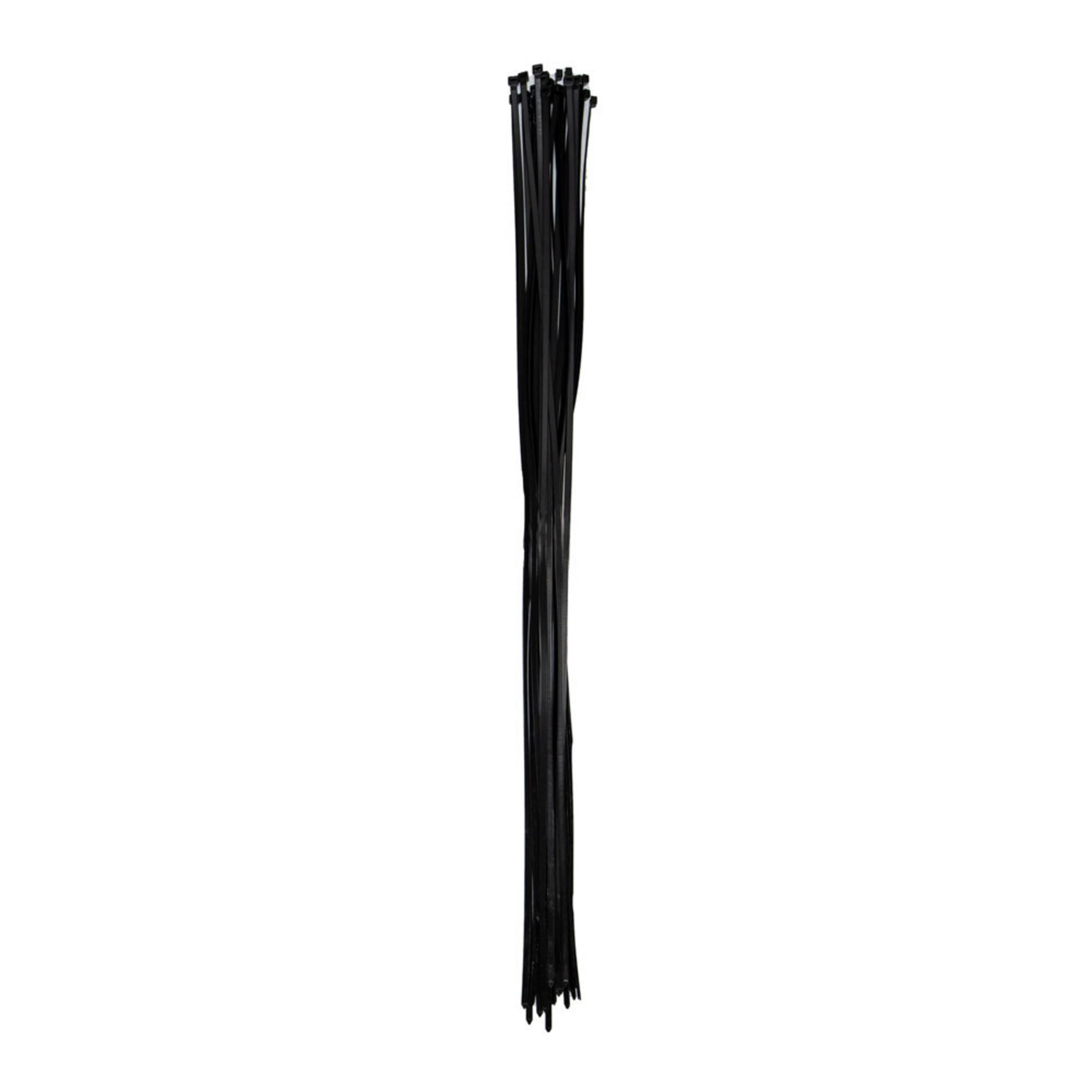 60-inch UV Resistant Black Multi-Purpose Zip Tie, 175-lb Tensile Strength, UL 21S Listed, 25-Pack