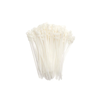 4.3-inch Natural Screw Mount Zip Tie, 18-lb Tensile Strength, 100-Pack
