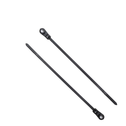 4.3-inch UV Resistant Black Screw Mount Zip Tie, 18-lb Tensile Strength, 100-Pack