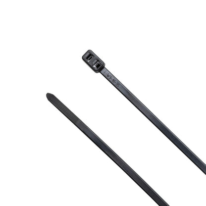 8-inch UV Resistant Black Double Loop Zip Tie, 50-lb Tensile Strength, 100-Pack