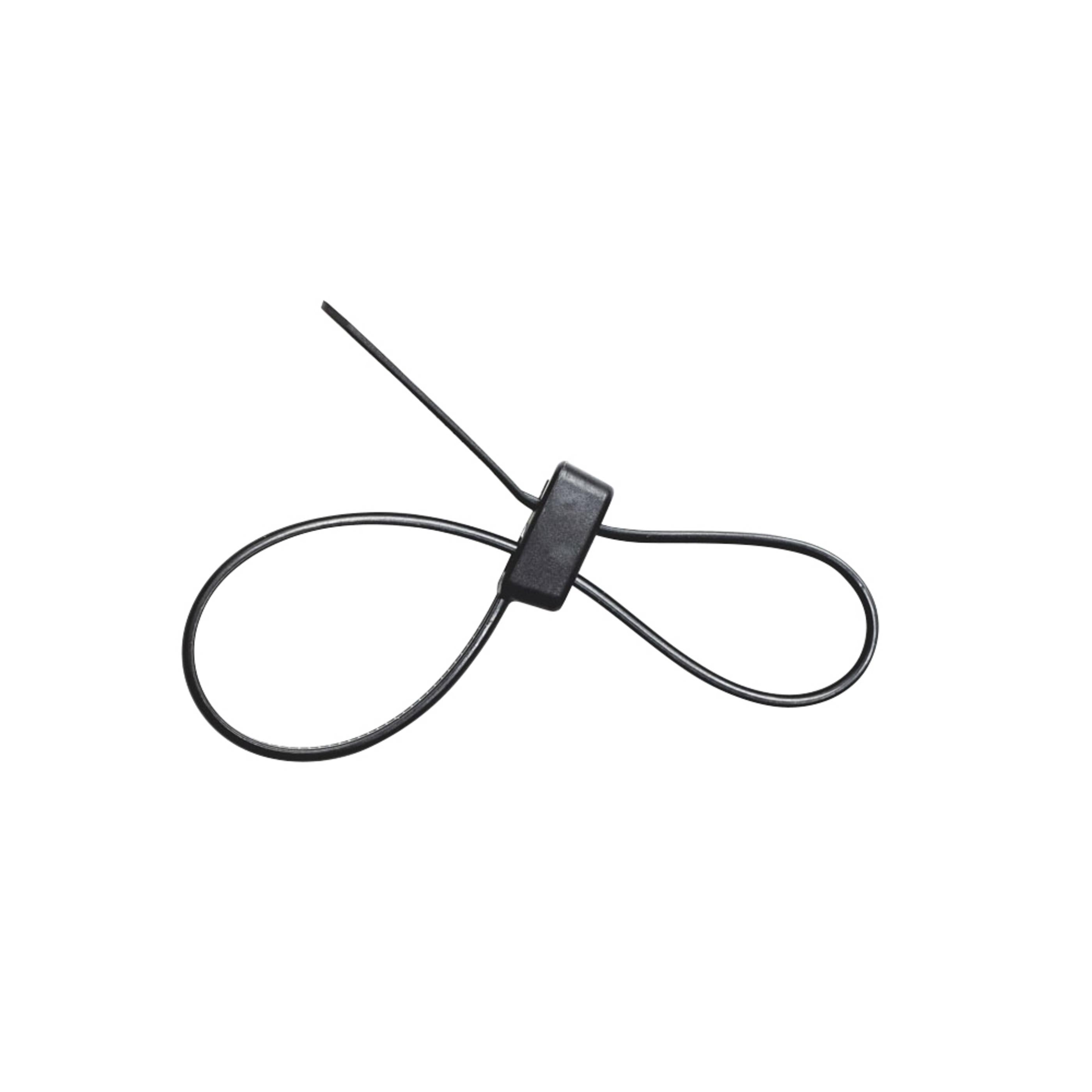 8-inch UV Resistant Black Double Loop Zip Tie, 50-lb Tensile Strength, 100-Pack