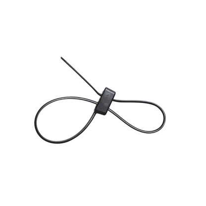 8-inch UV Resistant Black Double Loop Zip Tie, 50-lb Tensile Strength, 100-Pack