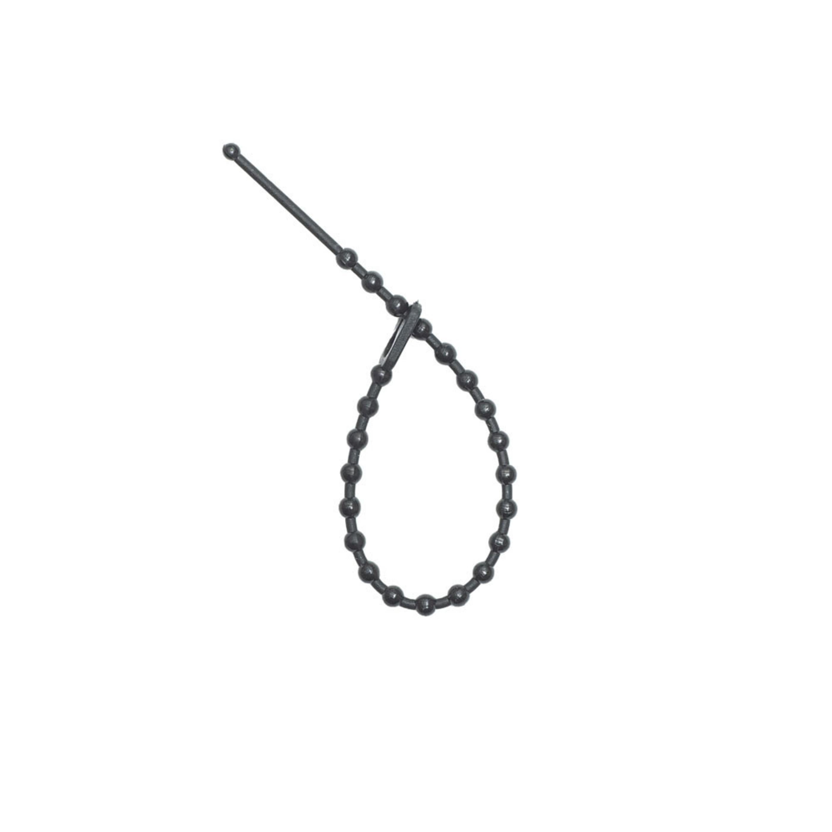 4-inch UV Resistant Black Beaded Zip Tie, 18-lb Tensile Strength, 100-Pack