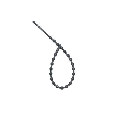 4-inch UV Resistant Black Beaded Zip Tie, 18-lb Tensile Strength, 100-Pack
