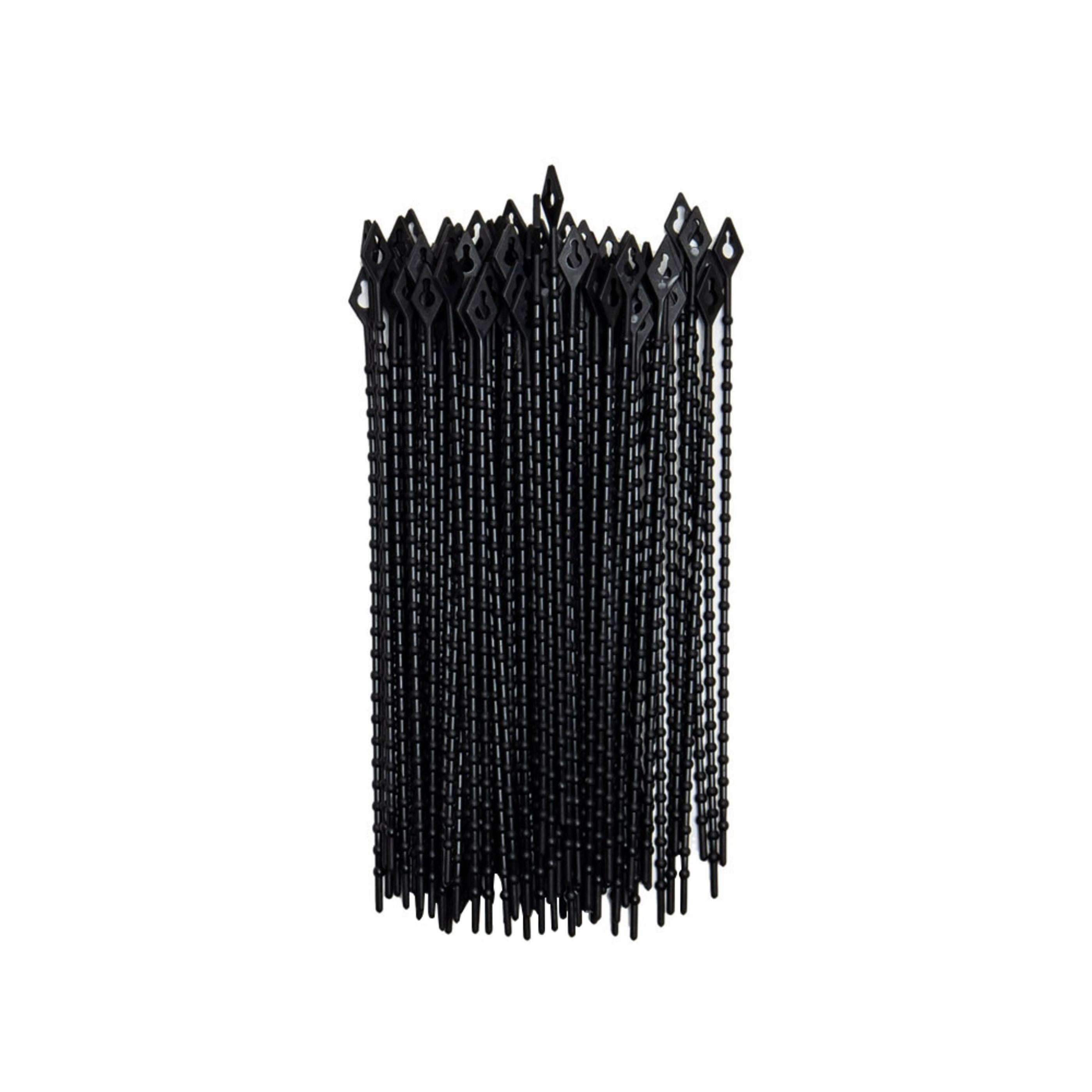 6-inch UV Resistant Black Beaded Zip Tie, 18-lb Tensile Strength, 100-Pack