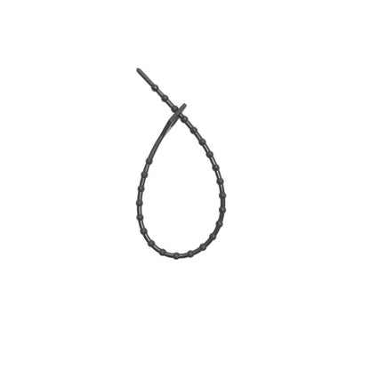 6-inch UV Resistant Black Beaded Zip Tie, 18-lb Tensile Strength, 100-Pack