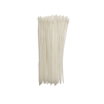 8-inch Natural Beaded Zip Tie, 18-lb Tensile Strength, 100-Pack